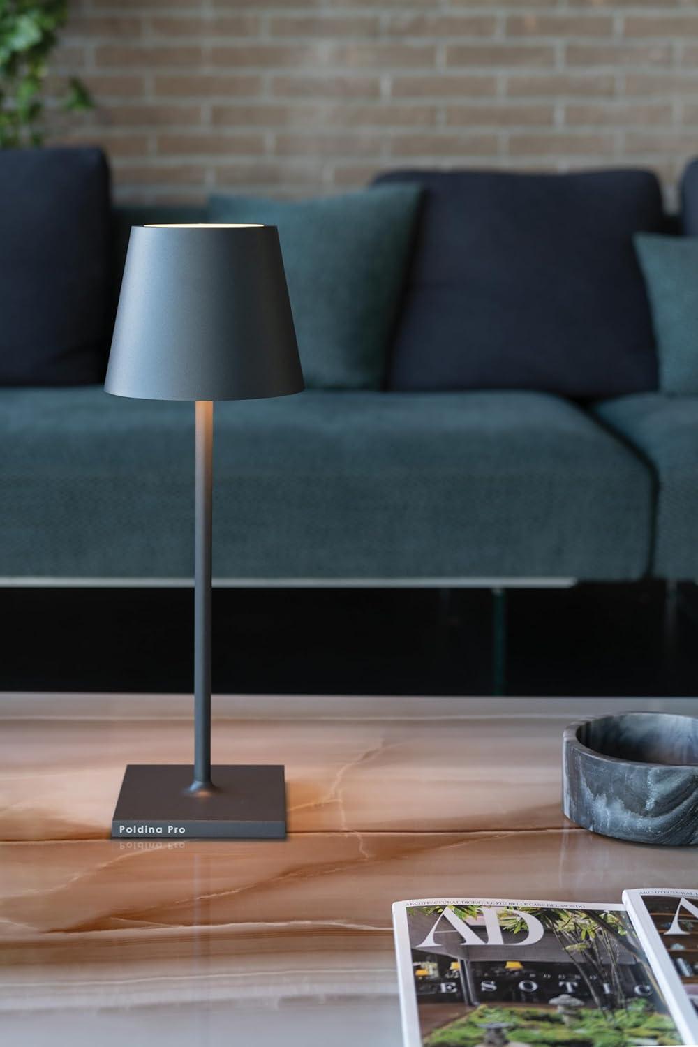 Dark Grey Cordless Adjustable Outdoor LED Table Lamp