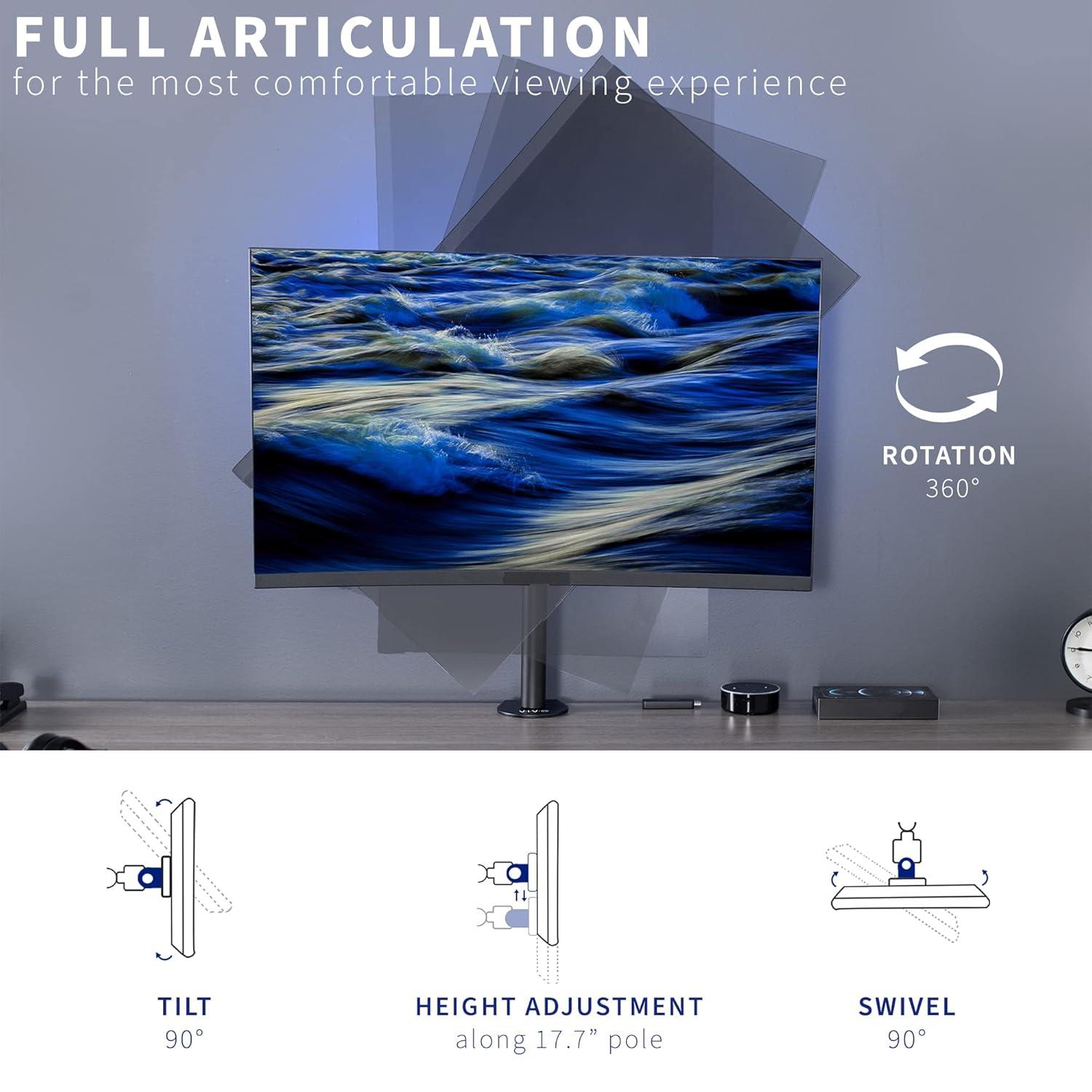 Vivo Single Monitor Desk Mount