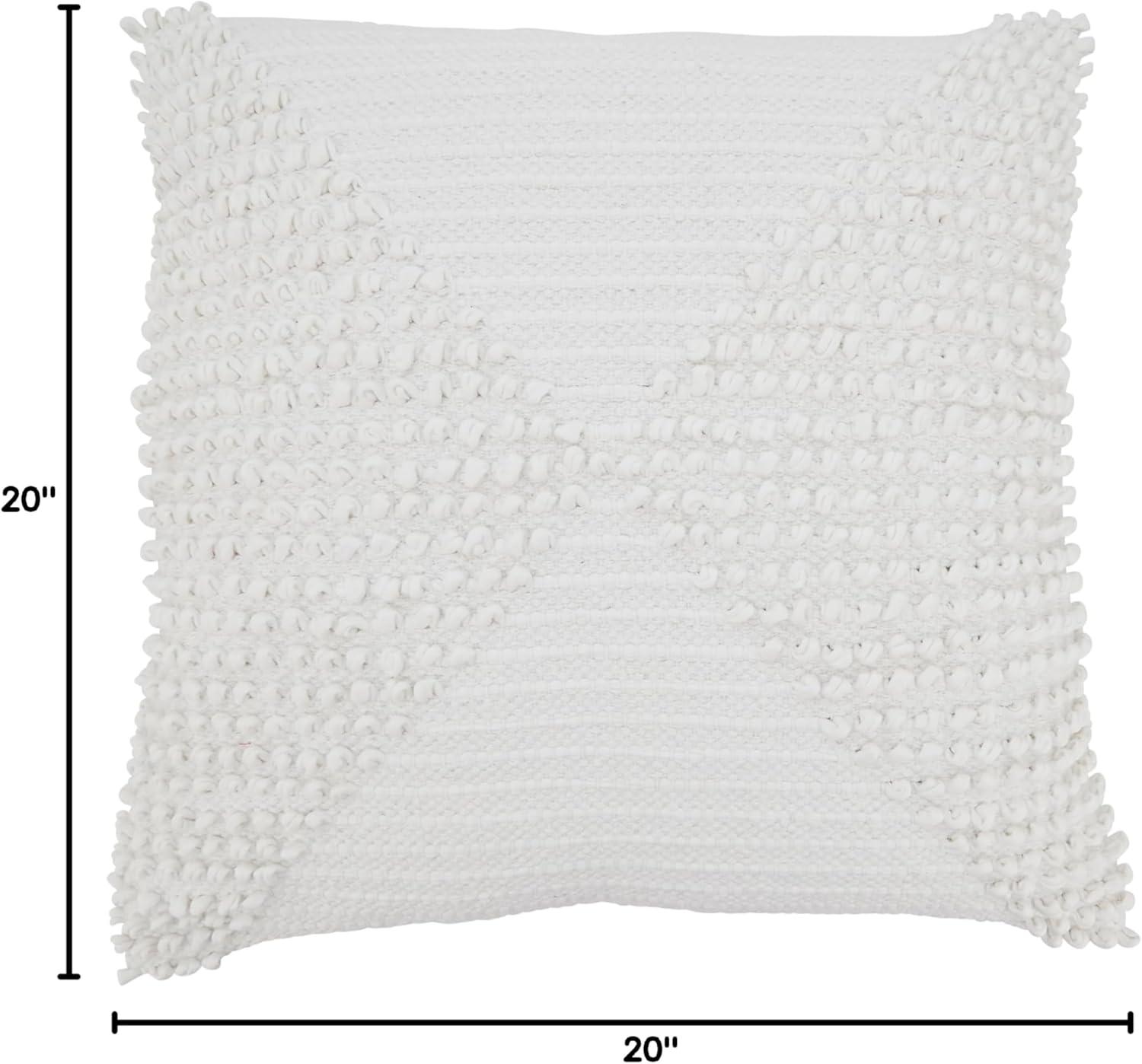 Saro Lifestyle Textured Woven Diamond Poly Filled Throw Pillow