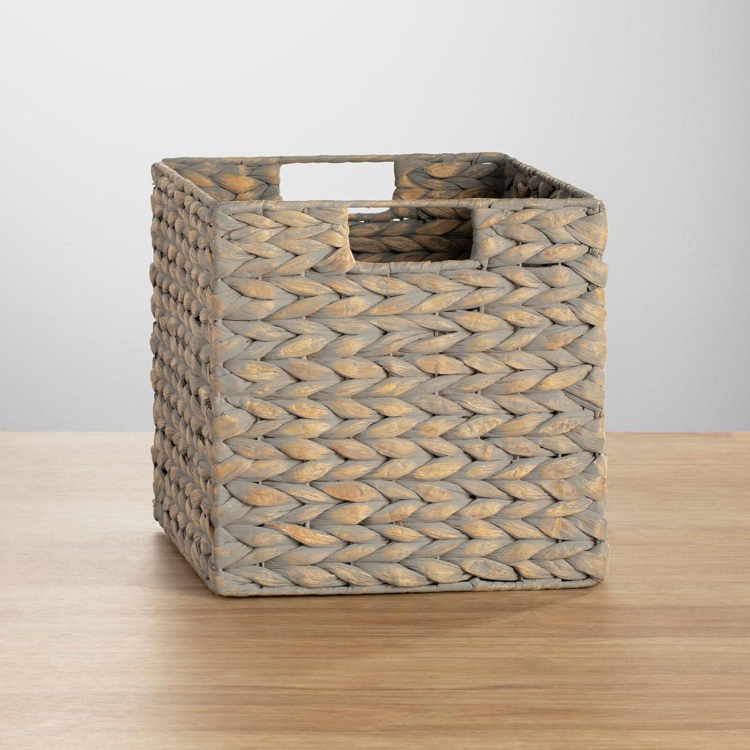 mDesign mDesign Woven Hyacinth Kitchen Storage Organizer Basket Bin
