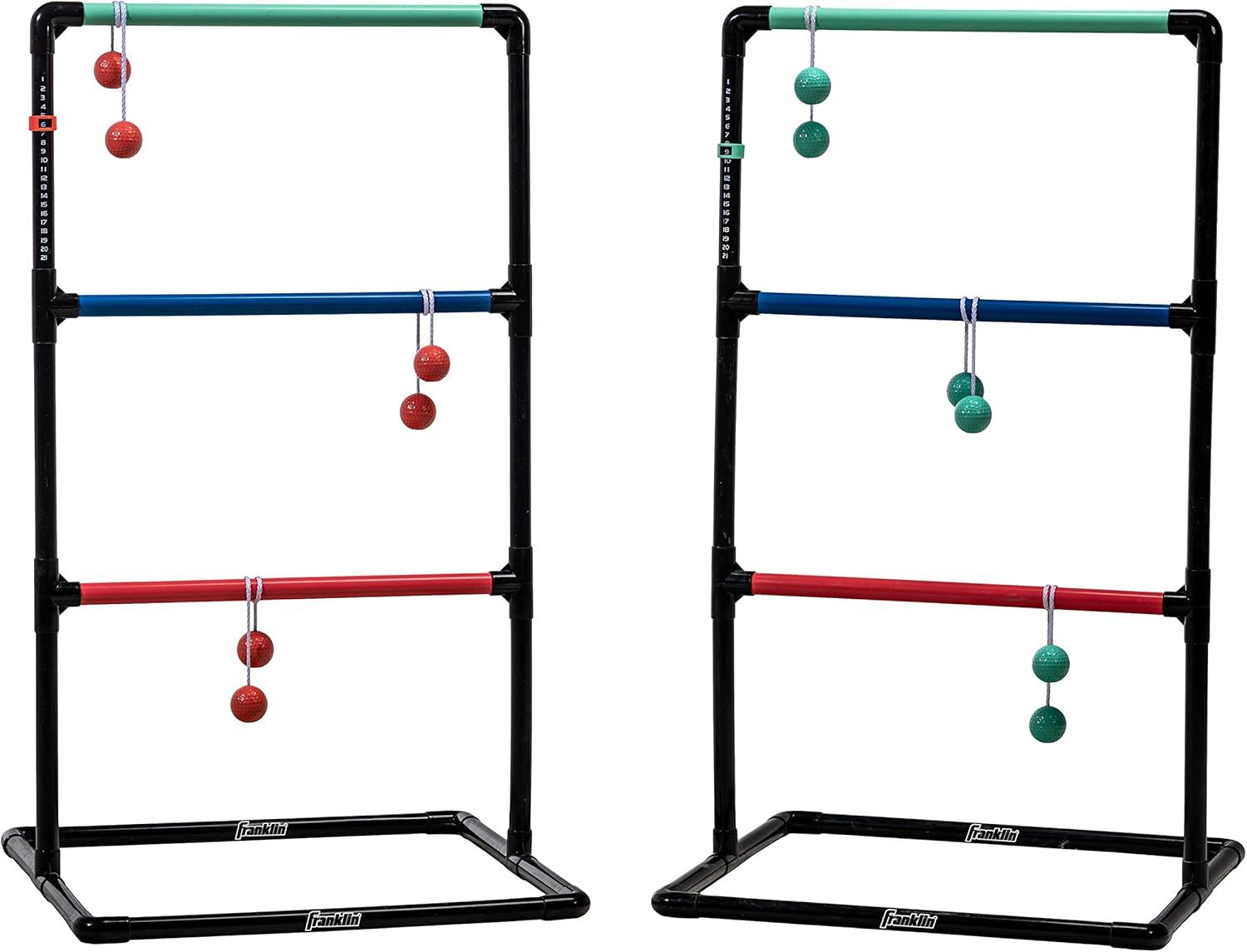 Franklin Sports Ladder Ball Lawn Game Set - Outdoor Lawn Game - Includes 2 Targets + 6 Toss Bolas