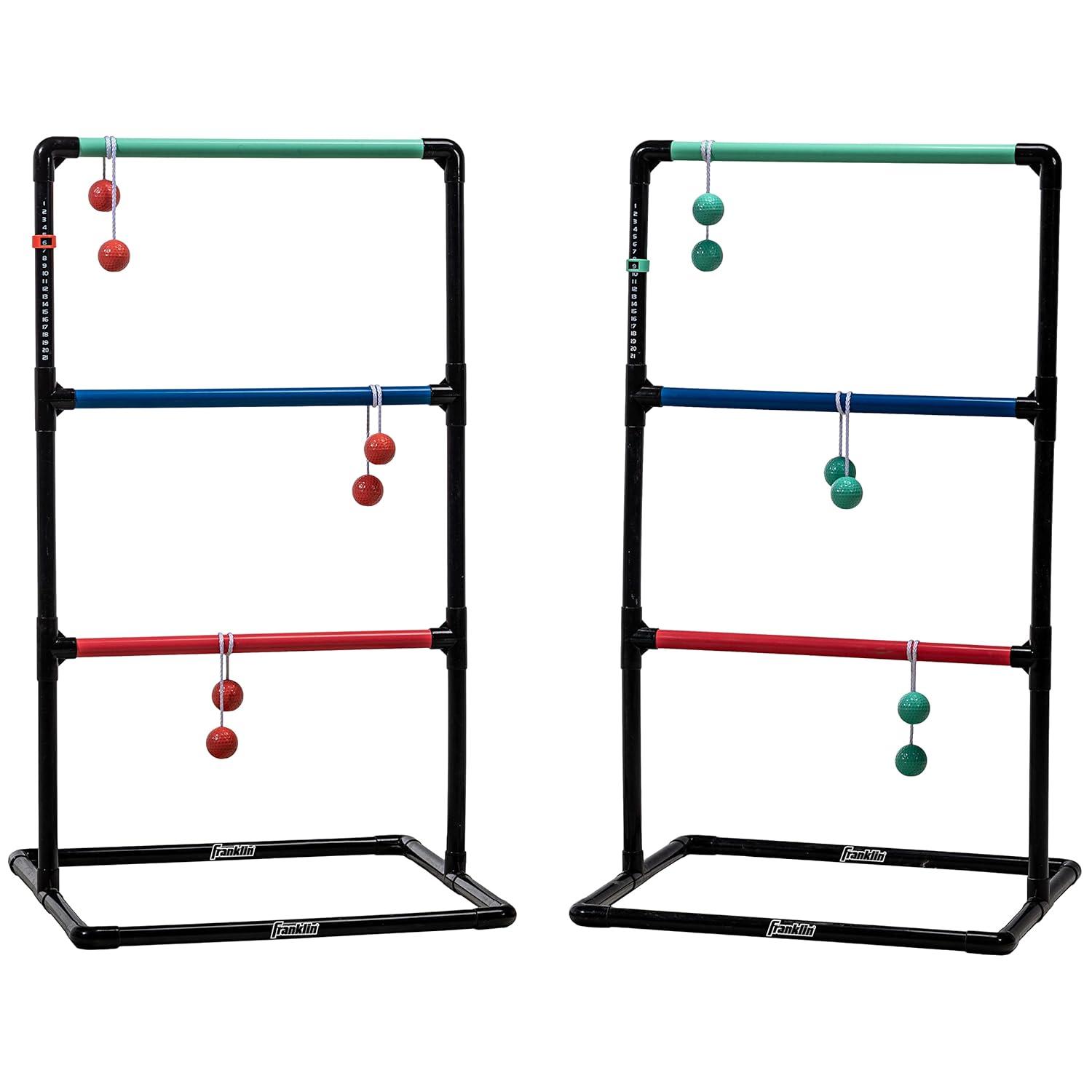 Franklin Sports Ladder Ball Lawn Game Set - Outdoor Lawn Game - Includes 2 Targets + 6 Toss Bolas