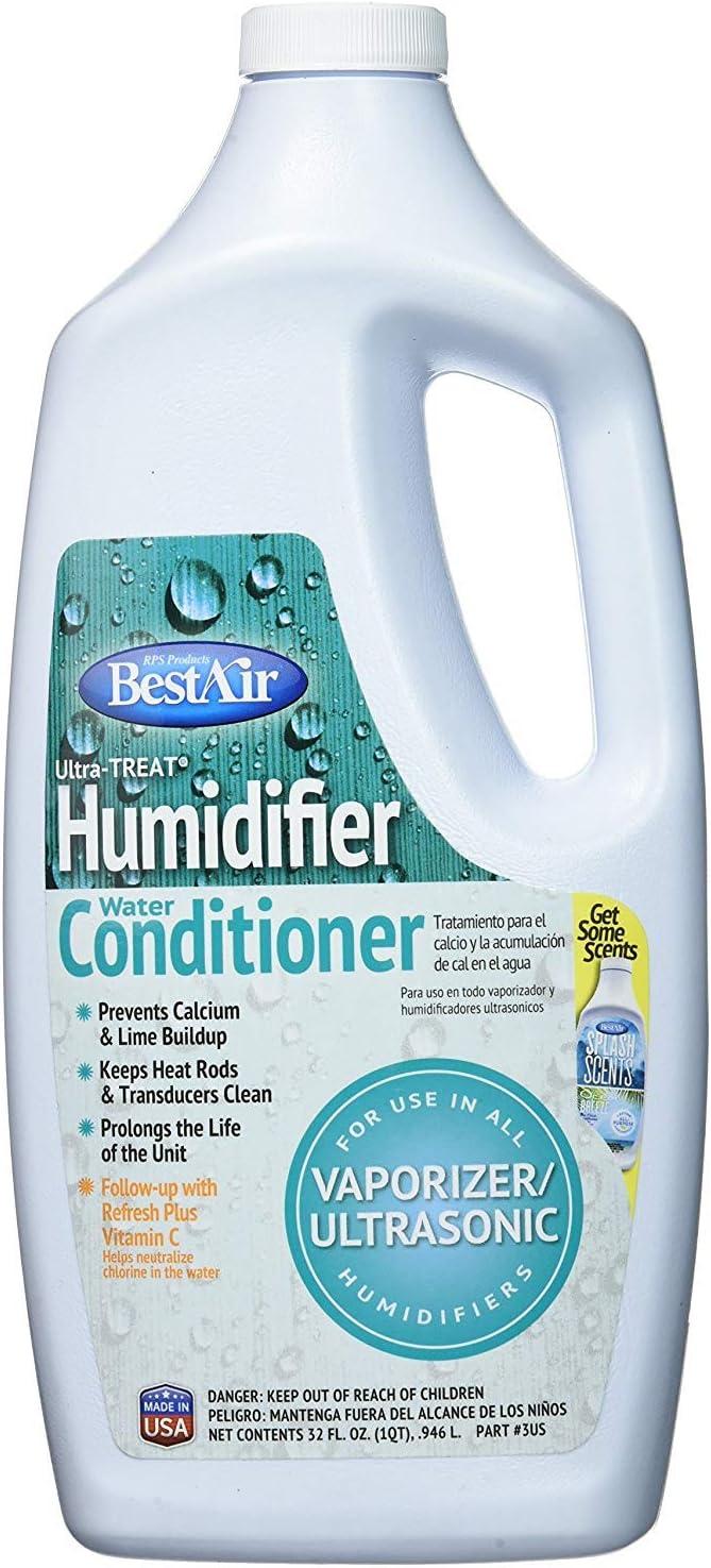 BestAir® 3US Ultra-Treat Ultrasonic/Vaporizer Water Treatment for Humidifiers, 32oz, White