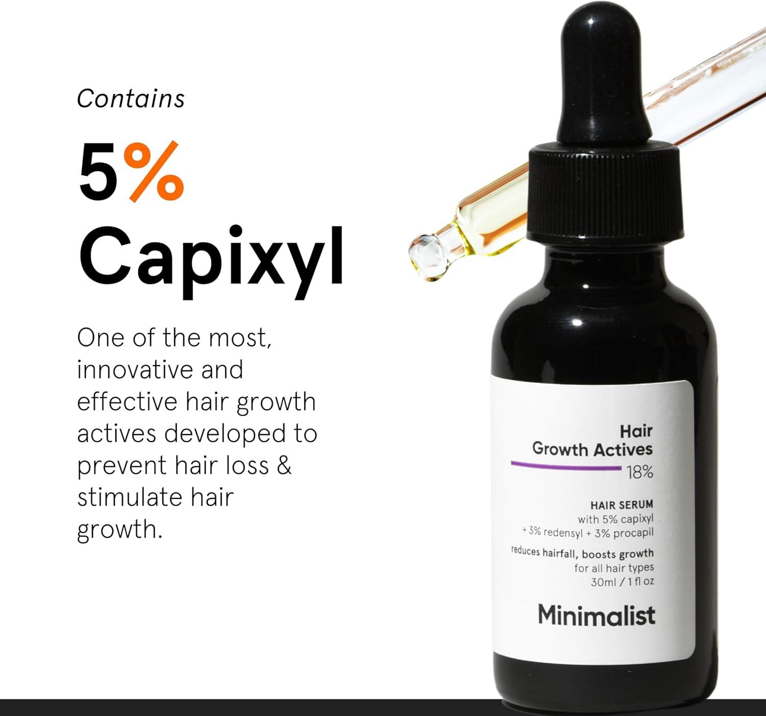 Minimalist Hair Density Serum 18% | With Procapil, Capixyl, Redensyl, Anagain & Baicapil For Hair Fall Control | Women & Men | 30 ml