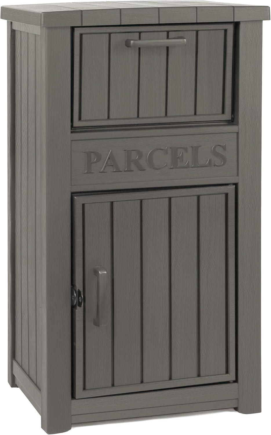 LHBcraft Resin Package Drop Box, Lockable Package Delivery and Outdoor Storage Box