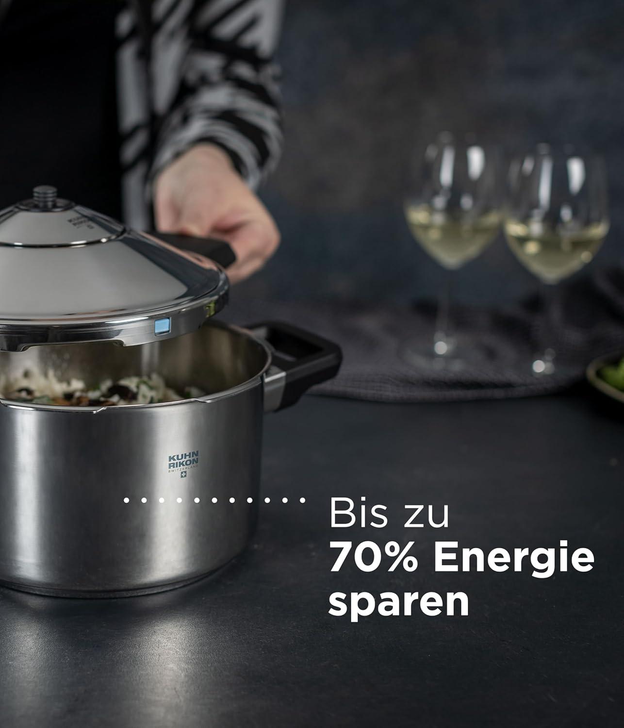 Kuhn Rikon Duromatic Stainless Steel Family Style Stockpot Pressure Cooker, 8 Qt