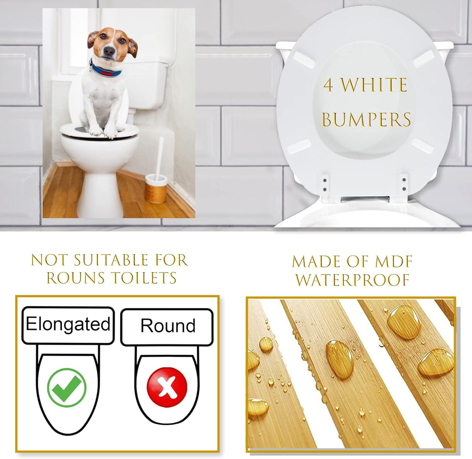 Elongated Toilet Seat Dog Jack Russel