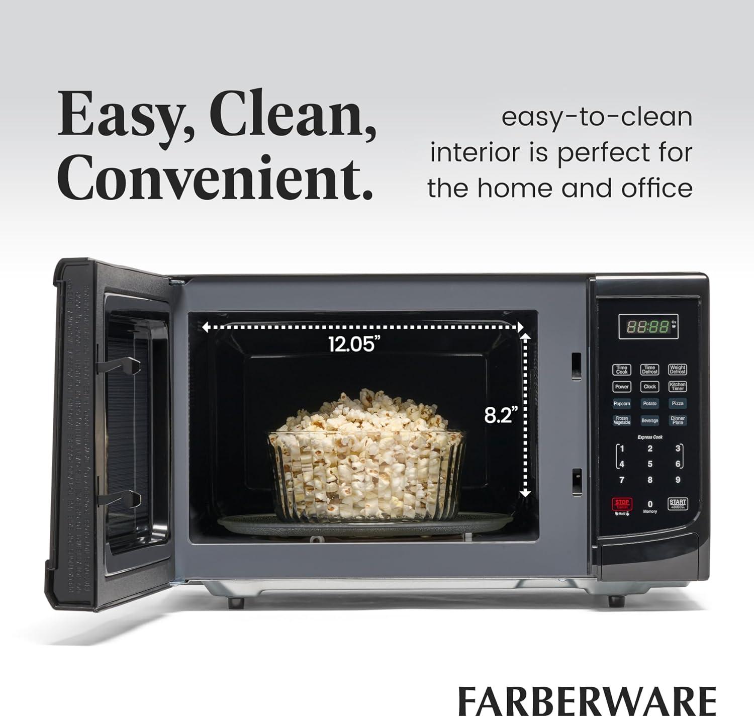 Farberware Farberware 0.9 Cubic Feet Countertop Microwave FM09BKA
