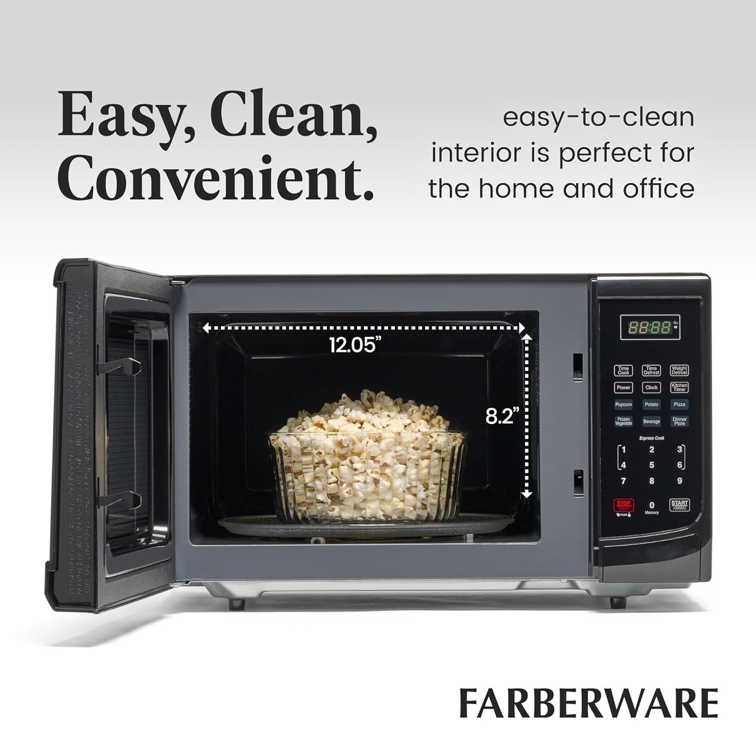 Farberware Farberware 0.9 Cubic Feet Countertop Microwave FM09BKA