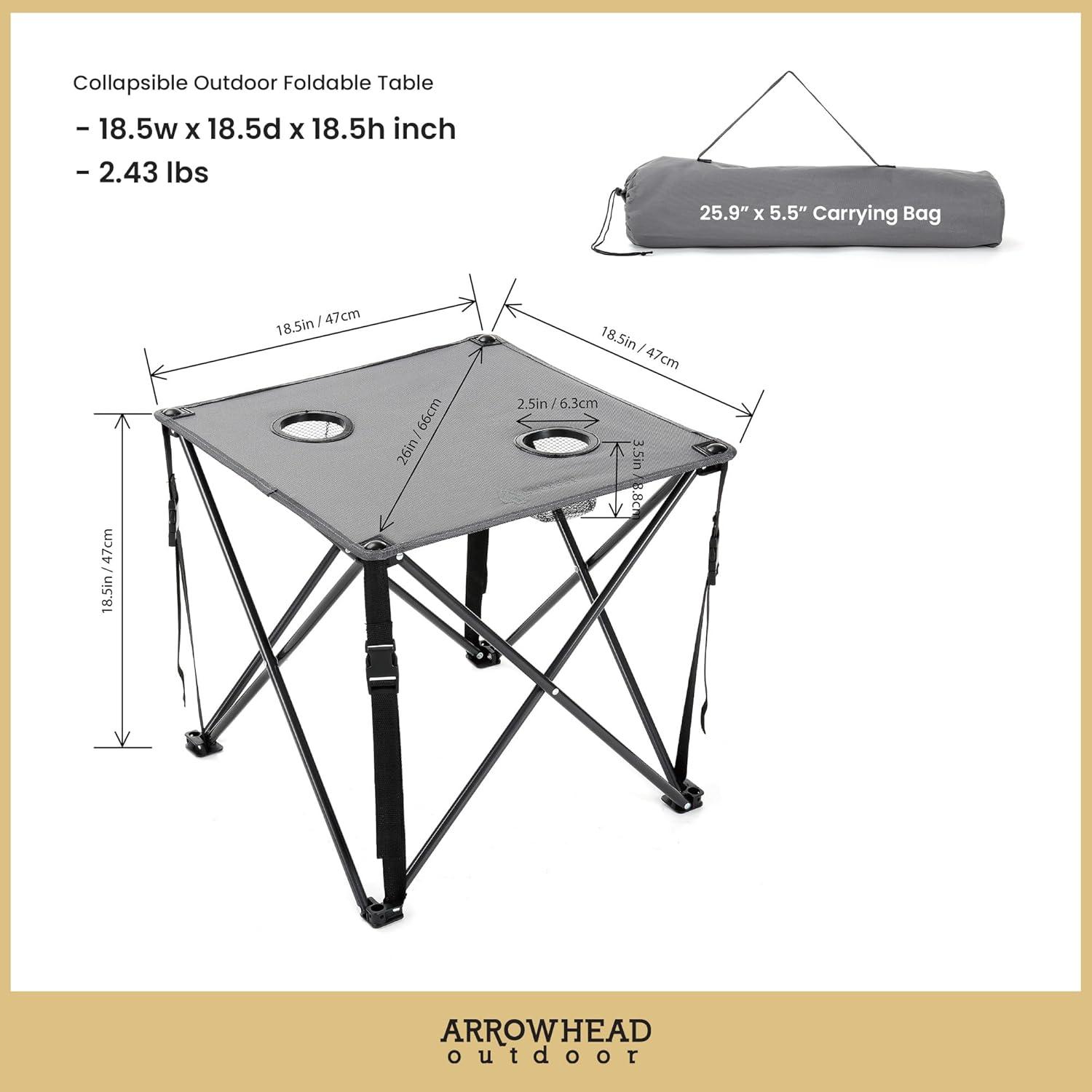 ARROWHEAD Outdoor Folding Camping Table & Reviews | Wayfair