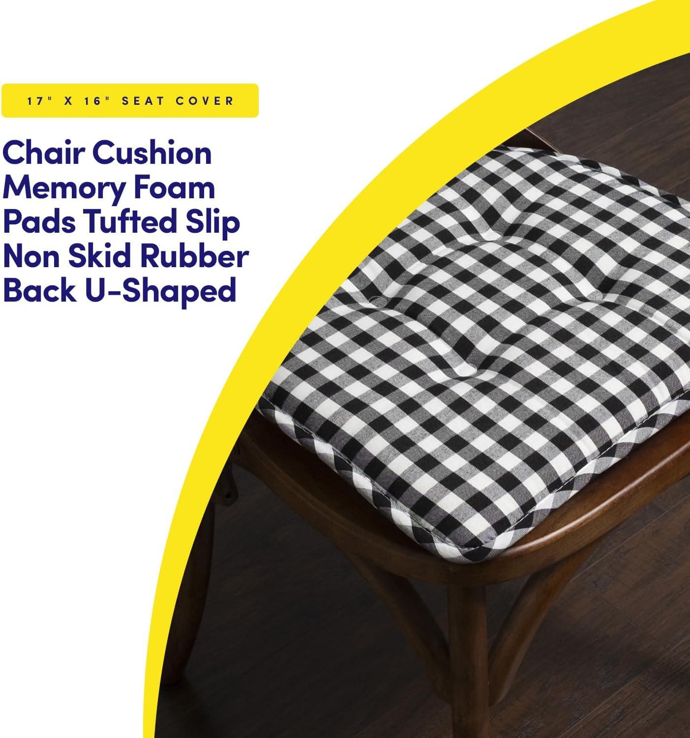 Buffalo Pattern Non-Slip Indoor Chair Pad Cushion
