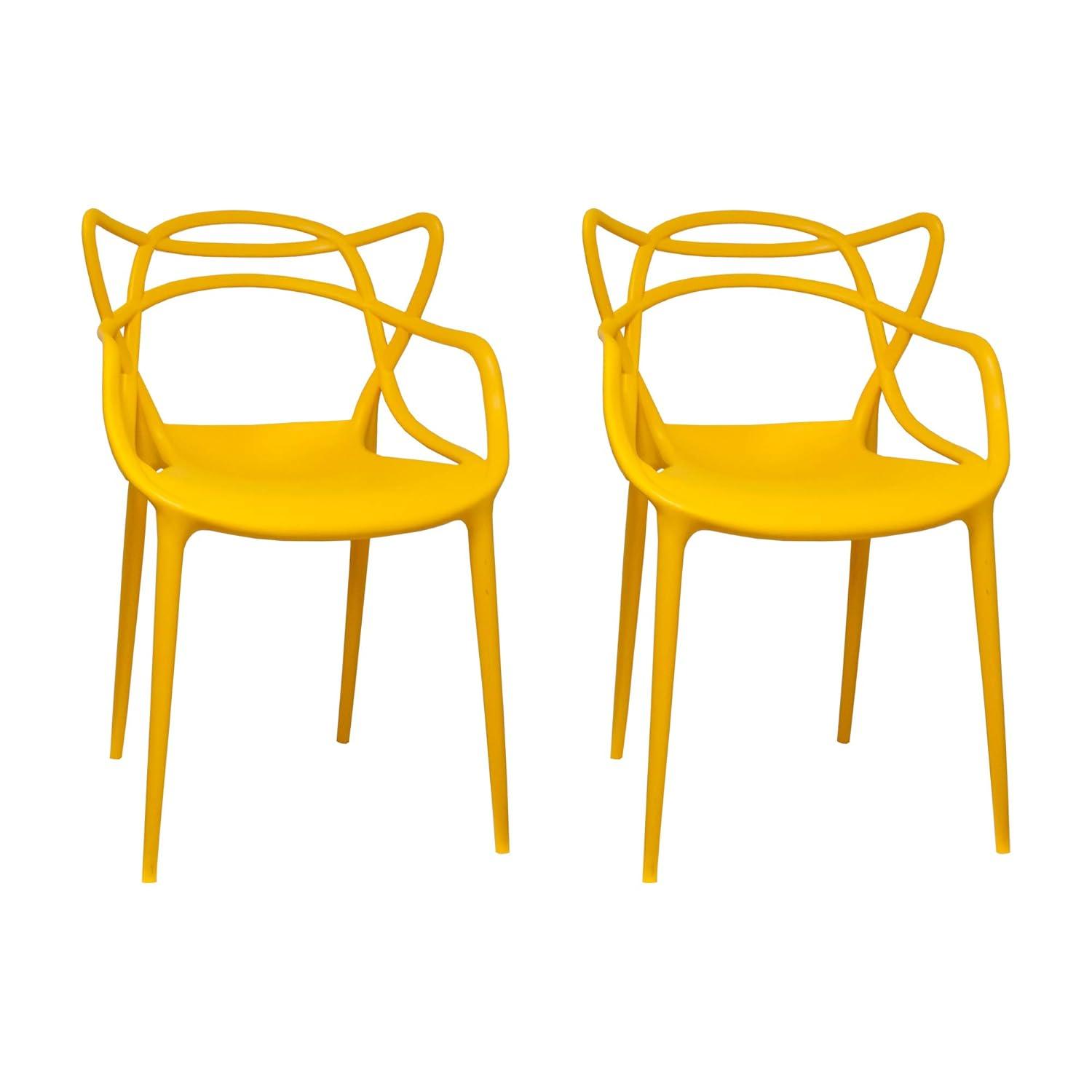 Mod Made MM-PC-006-Yellow Loop Chair - Yellow