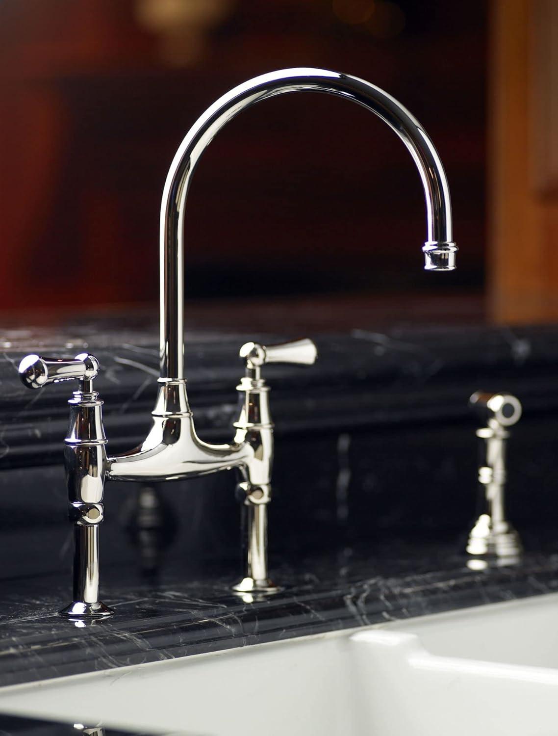 Georgian Era™ Bridge Faucet with Side Spray