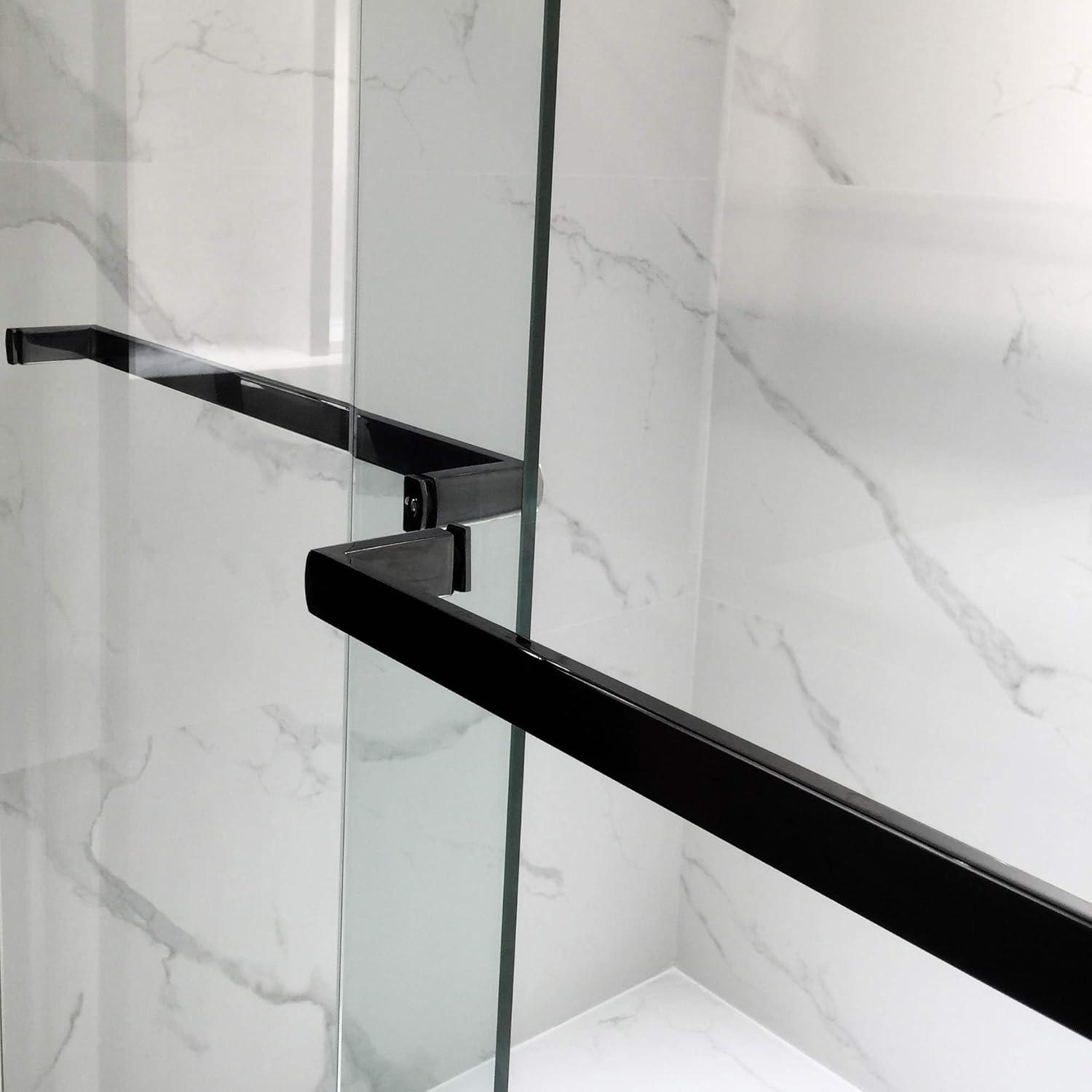 60" W x 62" H Double Sliding Frameless Bathtub Shower Door with 3/8 in. Clear Glass