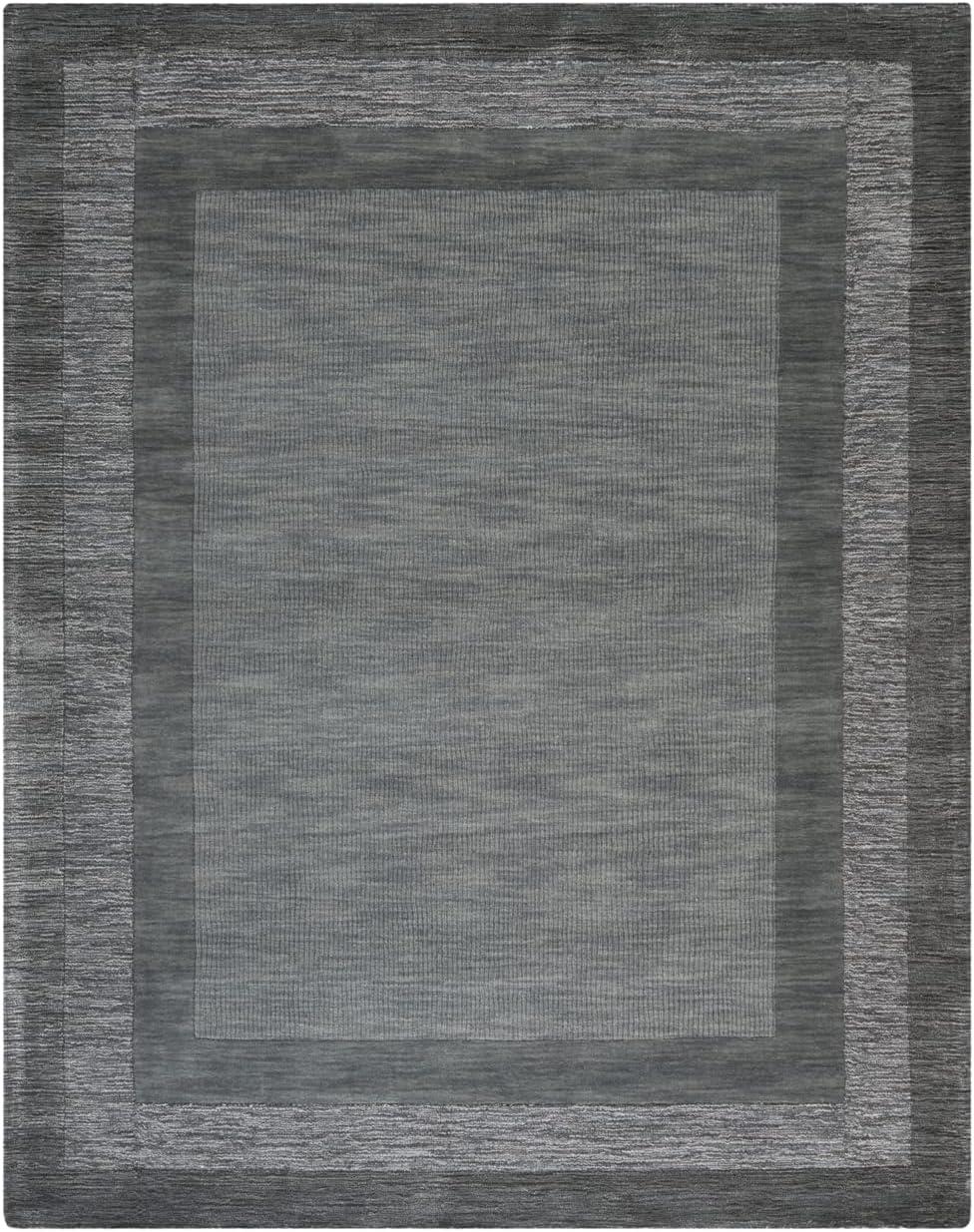 Impressions IM821 Hand Loomed Area Rug - Charcoal/Blue - 7'6"x9'6" - Safavieh