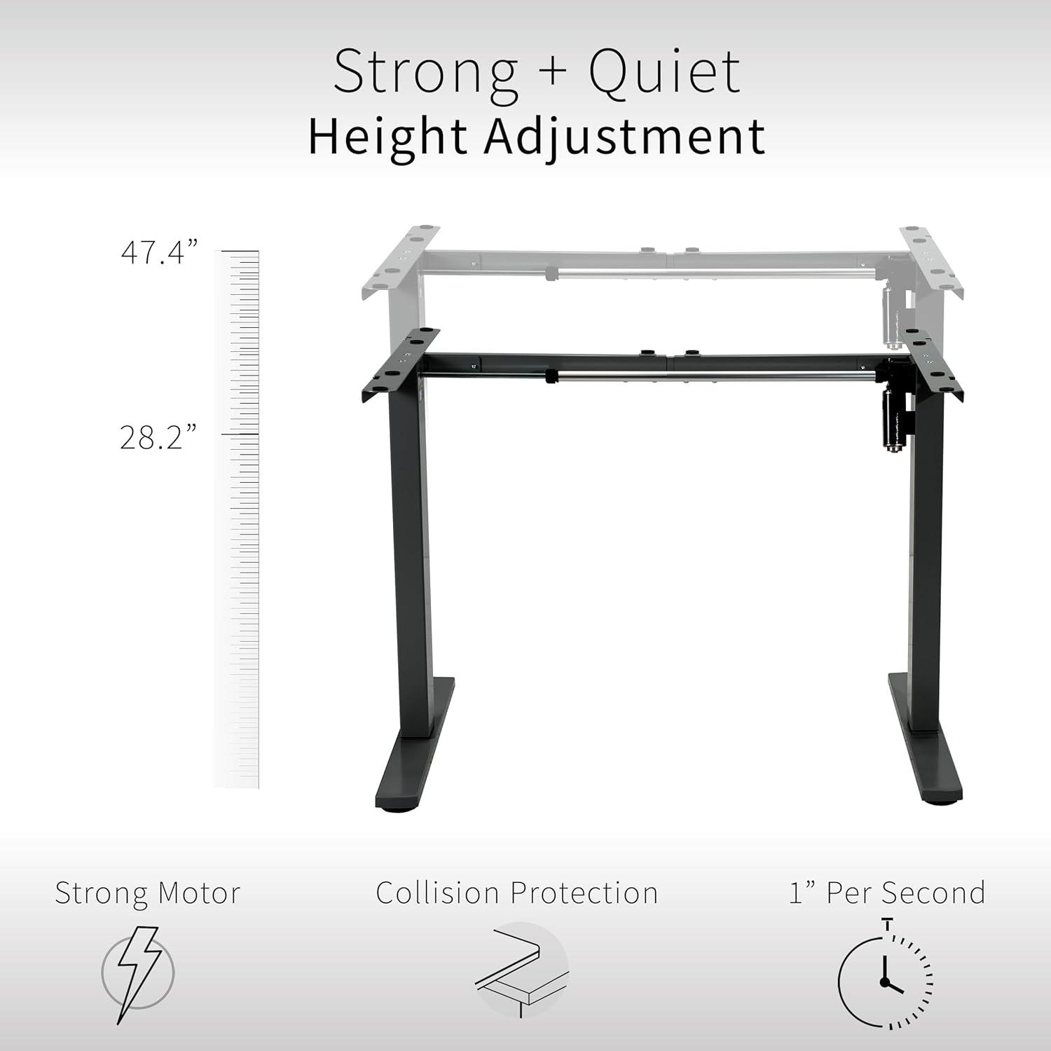 Electric Single Motor Desk Frame (Top Not Included)