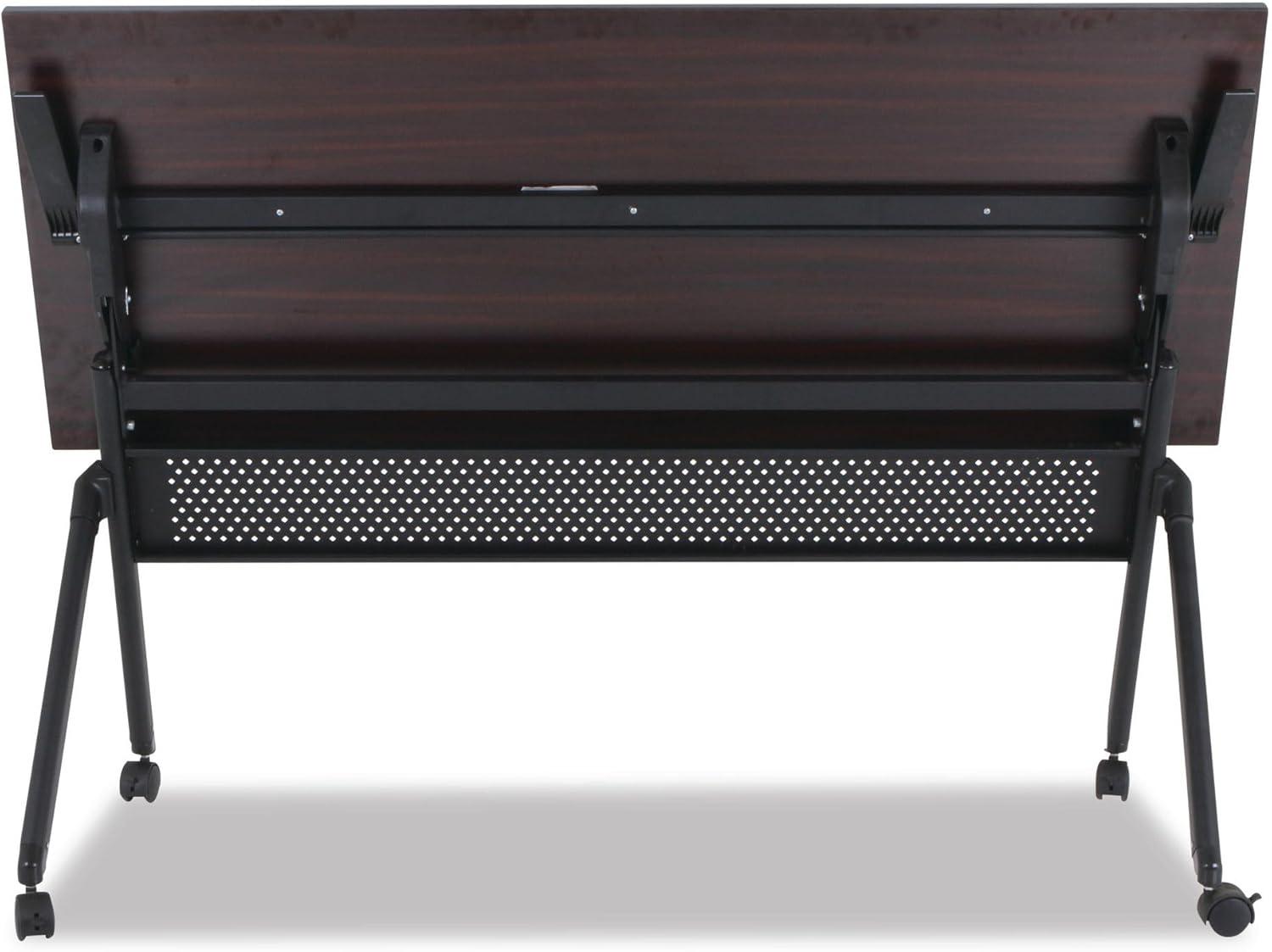 Alera Reversible Laminate Table Top, Rectangular, 59 1/2w X 23 5/8,med Cherry/mahogany