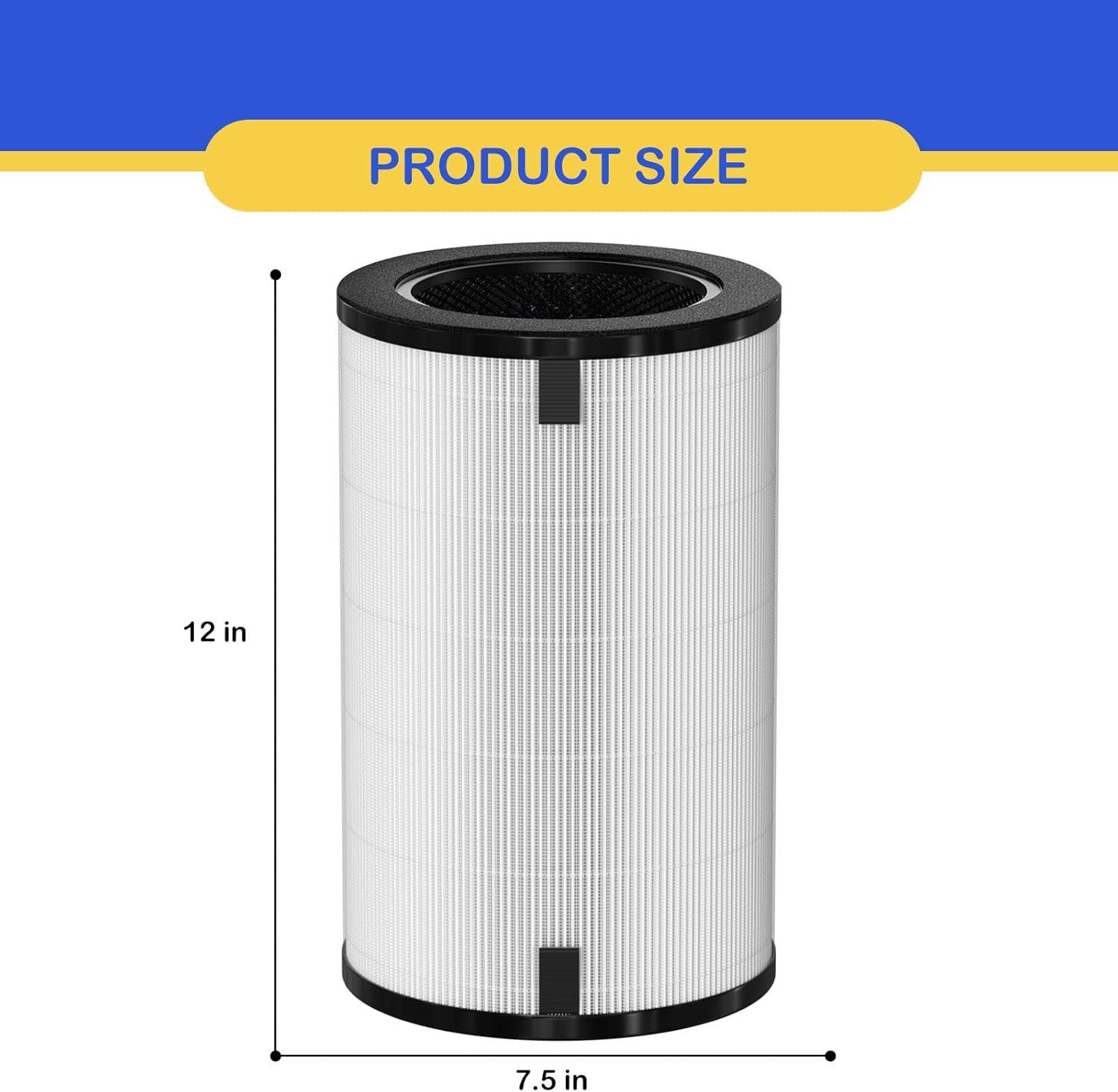 Compact White and Black HEPA Air Purifier Filter