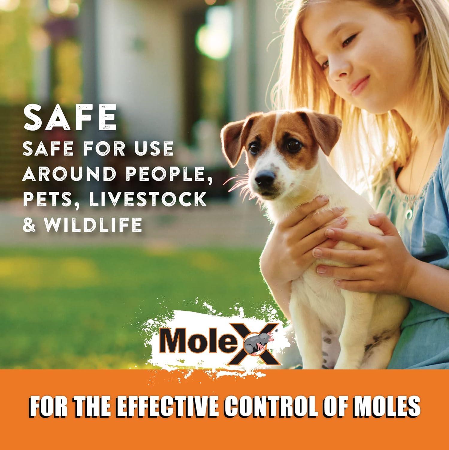 MoleX, Safely Eliminate All Species of Moles - 8oz Bag EcoClear Products 620204-6D