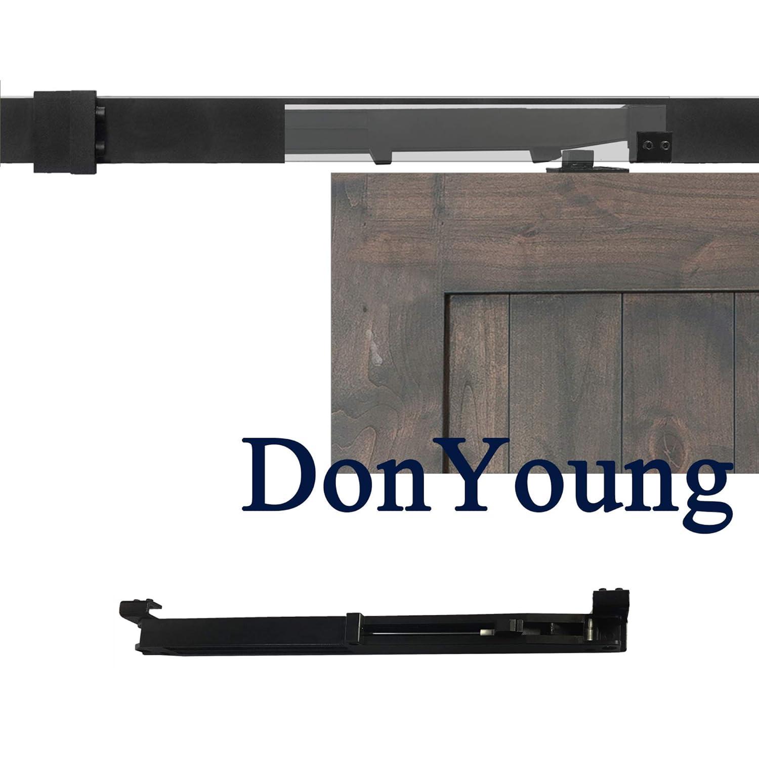 2PCS Soft Close barn Door Hardware kit Barn Door Soft Close Mechanism Spring Buffer Damper Hole-Free Version Fit for Door Weight 60-176 Pounds Adjustable Door Stoppers 2022NEWEST (Use for 20-40)
