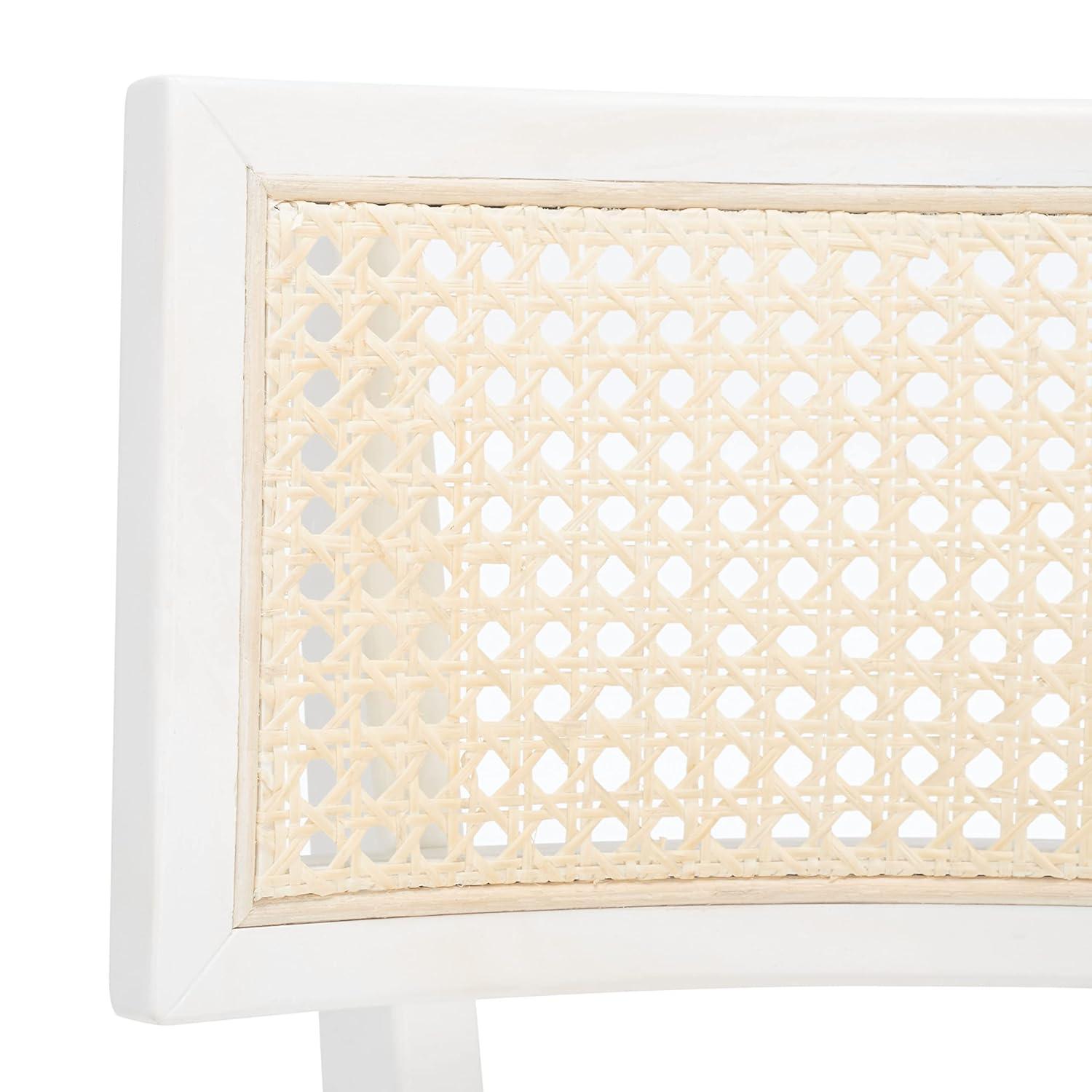 Galway Cane Dining Chair - DCH1007 - White/Natural - Safavieh