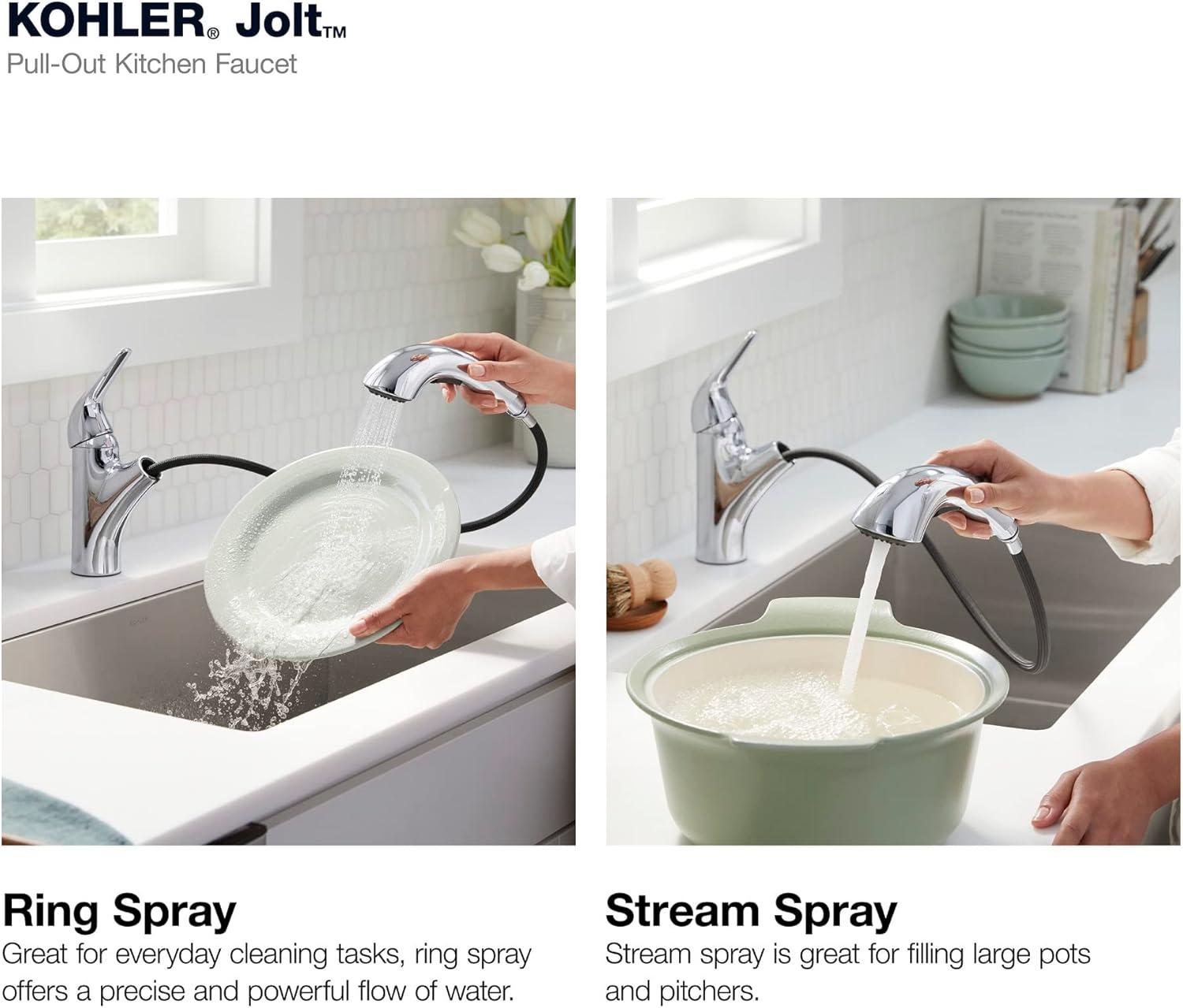 Jolt Single-Handle Pull-Out Kitchen Sink Faucet With Two-Function Sprayhead