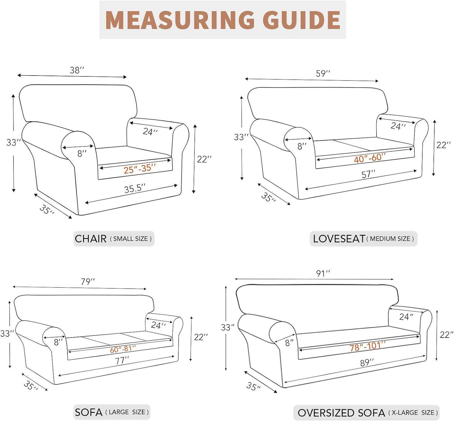 Easy-Going Stretch Jacquard Couch Cover, 1-Piece Soft Sofa Cover, Sofa Slipcover with Anti-Slip Foams, Washable Furniture Protector for Kids, Pets (Sofa, Light Gray1)