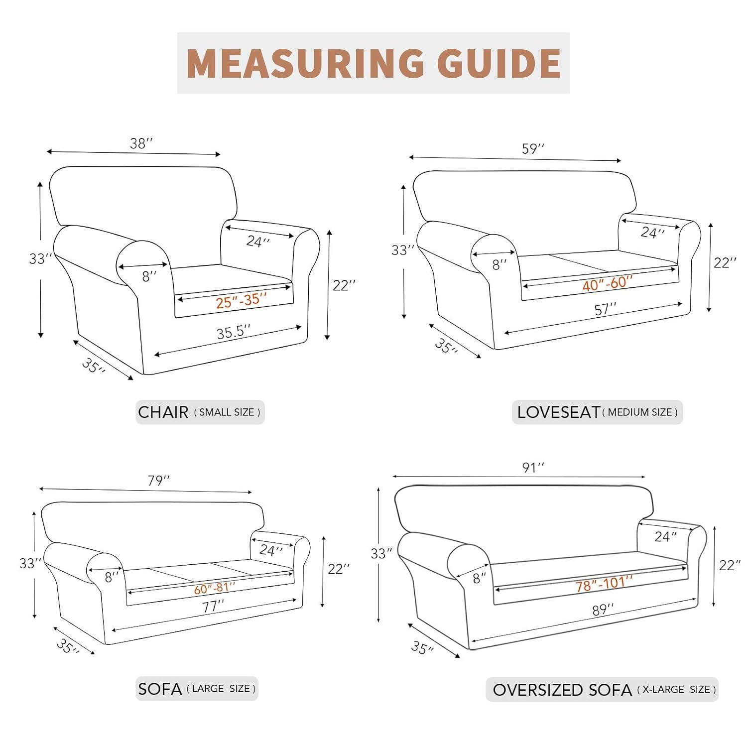 Easy-Going Stretch Jacquard Couch Cover, 1-Piece Soft Sofa Cover, Sofa Slipcover with Anti-Slip Foams, Washable Furniture Protector for Kids, Pets (Sofa, Light Gray1)