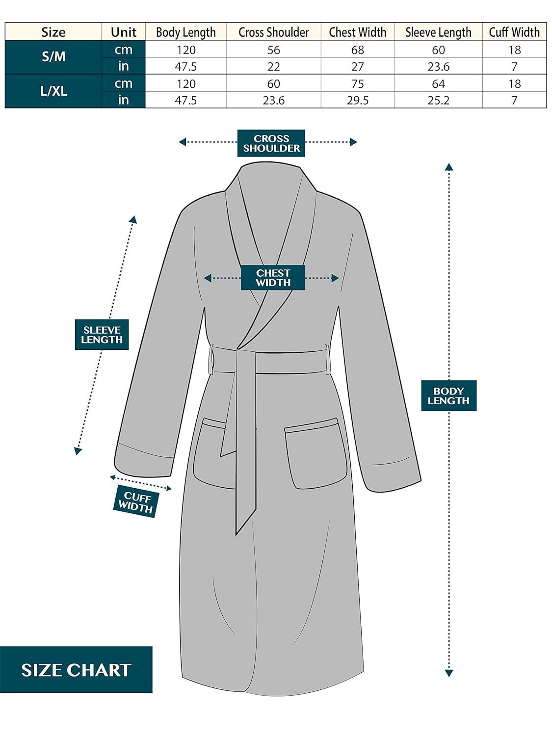 Rosalind Wheeler Speight Fleece Mid-Calf Bathrobe with Pockets