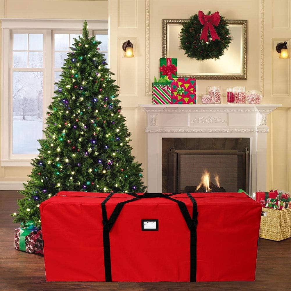 Extra Large Red Oxford Christmas Tree Storage Bag with Handles