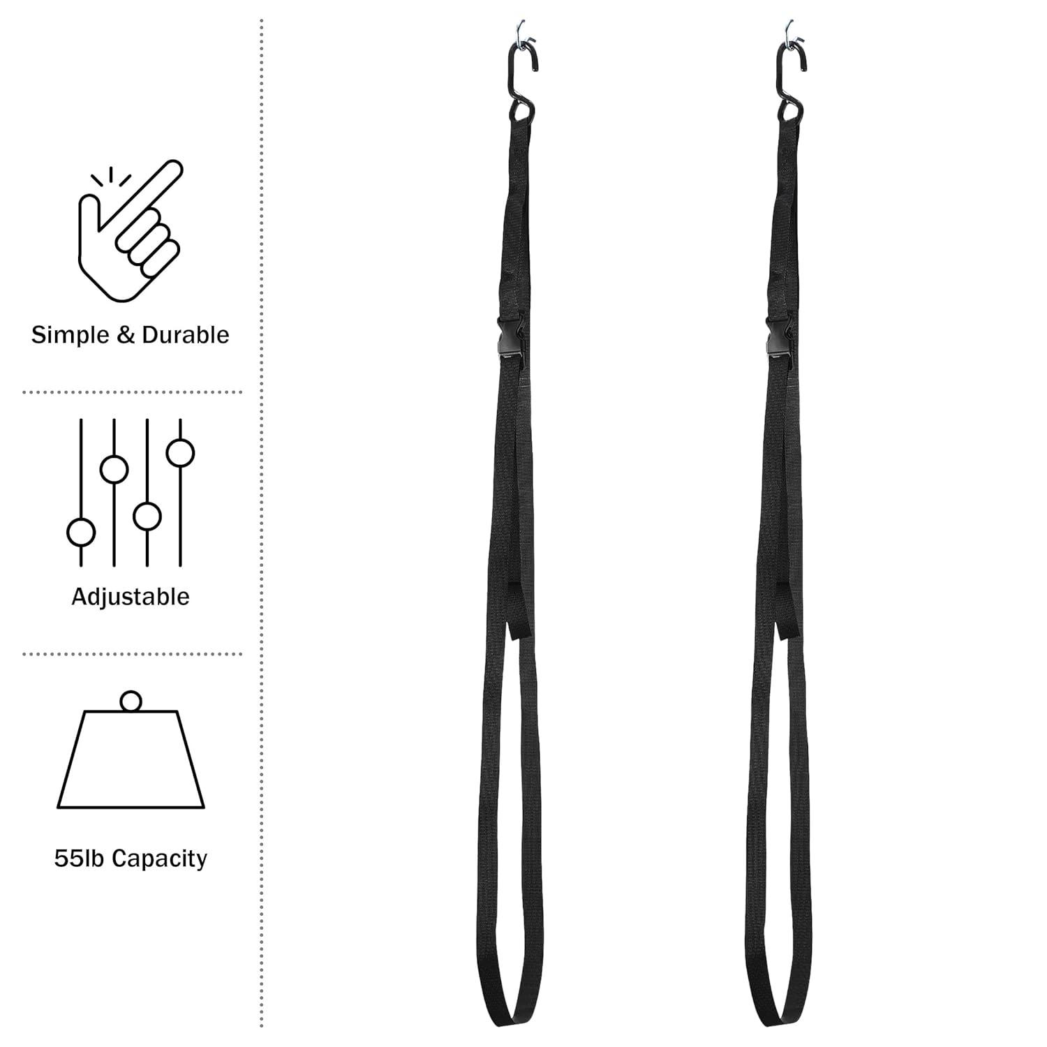 Single Kayak Rack ? Hanging Storage from Wall or Ceiling for Surfboards Paddleboards SUP or Canoe ? Adjustable Kayak Straps by RAD Sportz