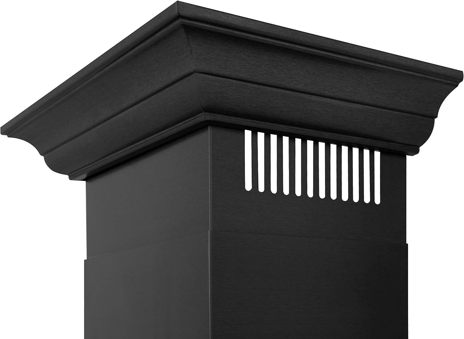 ZLINE 24 in. Convertible Vent Wall Mount Range Hood in Stainless Steel W/ Crown Molding (KBCRN-24)