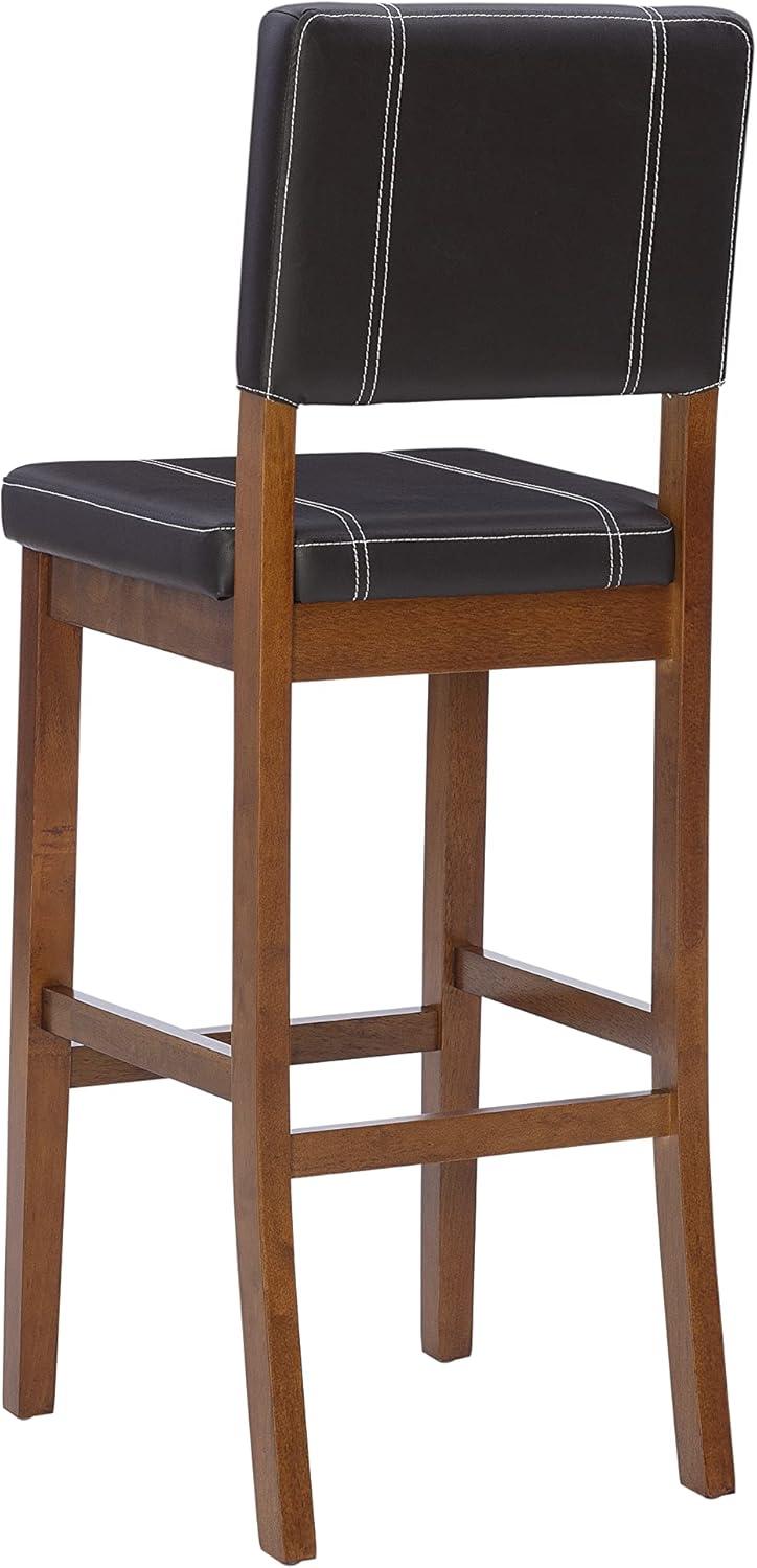 Milano Padded Barstool Upholstered Seat & Back - Linon