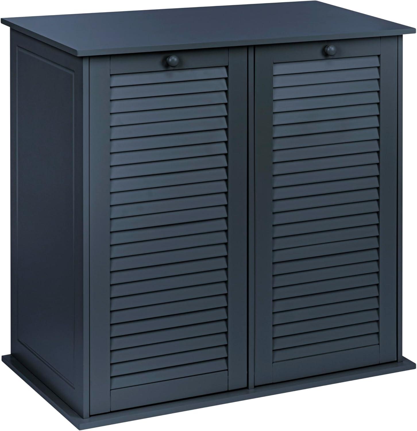 Tilt-out Cabinet Laundry Sorter with Shutter Front, Navy