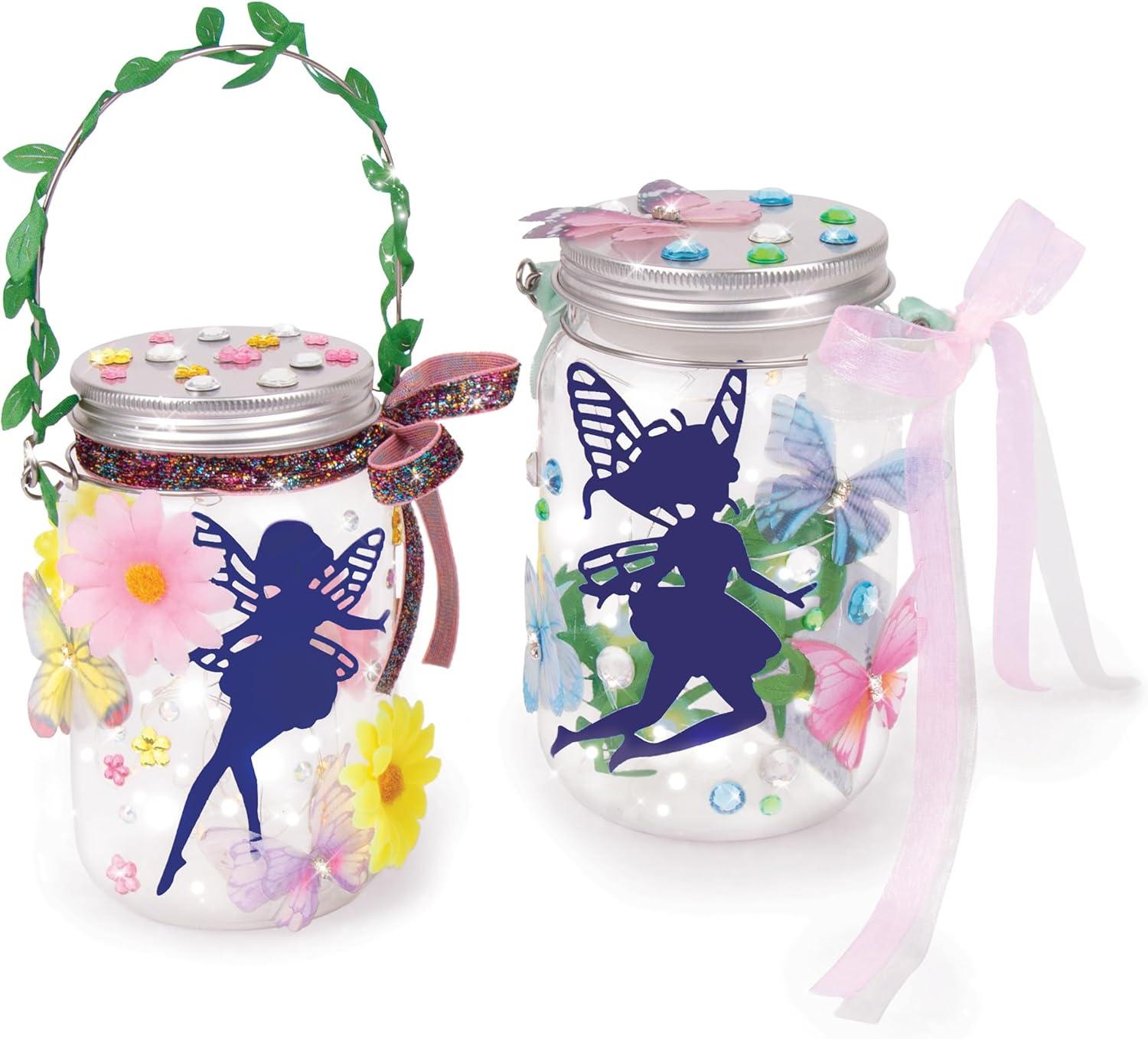 3C4G: Fairy Garden DIY Wish Light - Create 2 Fairy Light Jars, Customize w/ 4 Fairy Silhouettes, Lights Up, Tweens, Girls & Kids Ages 8+, Three Cheers For Girls