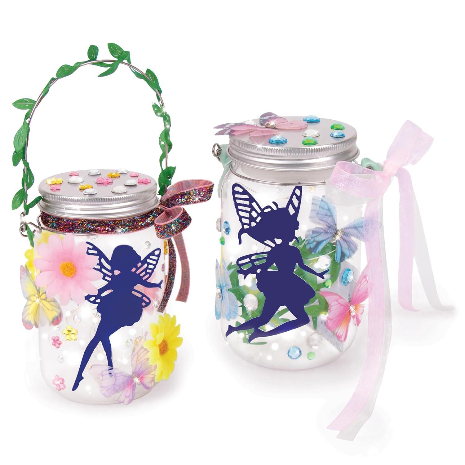 3C4G: Fairy Garden DIY Wish Light - Create 2 Fairy Light Jars, Customize w/ 4 Fairy Silhouettes, Lights Up, Tweens, Girls & Kids Ages 8+, Three Cheers For Girls
