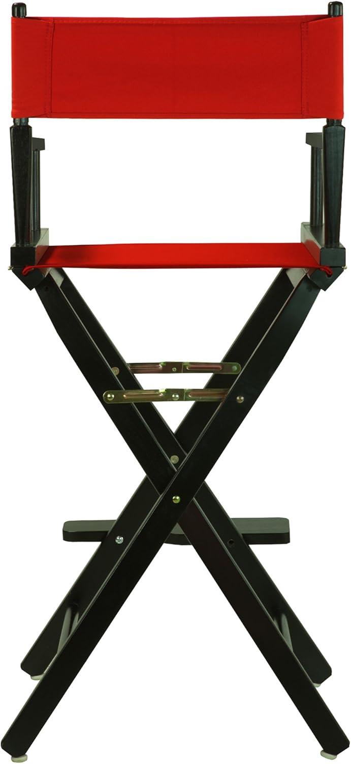 30" Director's Chair Black Frame-Red Canvas