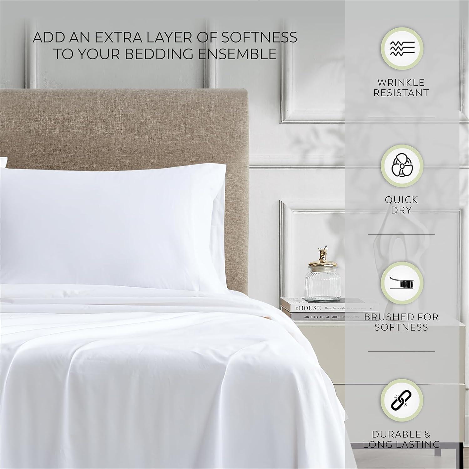 Color Sense Brushed Cotton Blend Lightweight Sheet Set