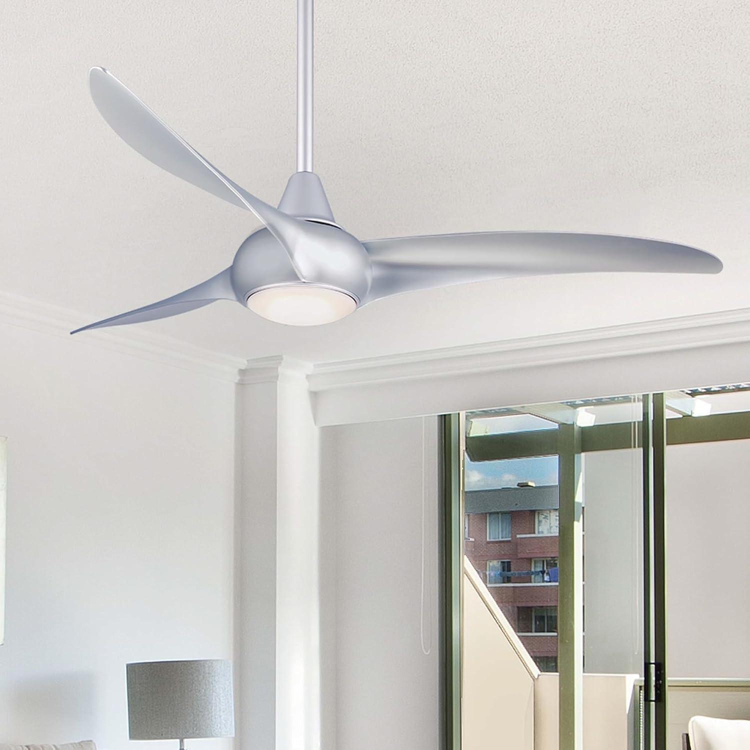 52" Wave 3 - Blade LED Propeller Ceiling Fan with Remote Control and Light Kit Included