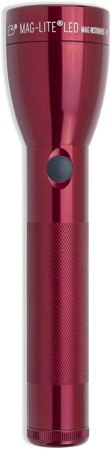 Red Rechargeable LED Tactical Flashlight with Adjustable Beam