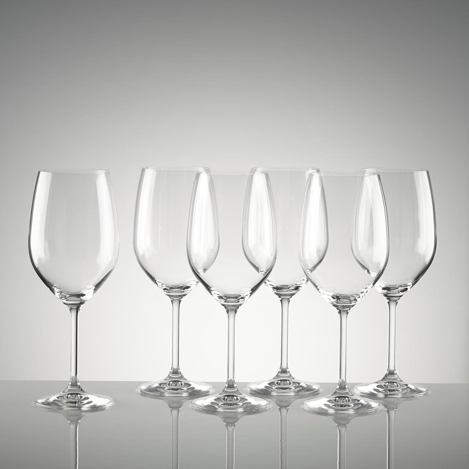 Tuscany Classics Clear Crystal White Wine Glass Set, 6 Count