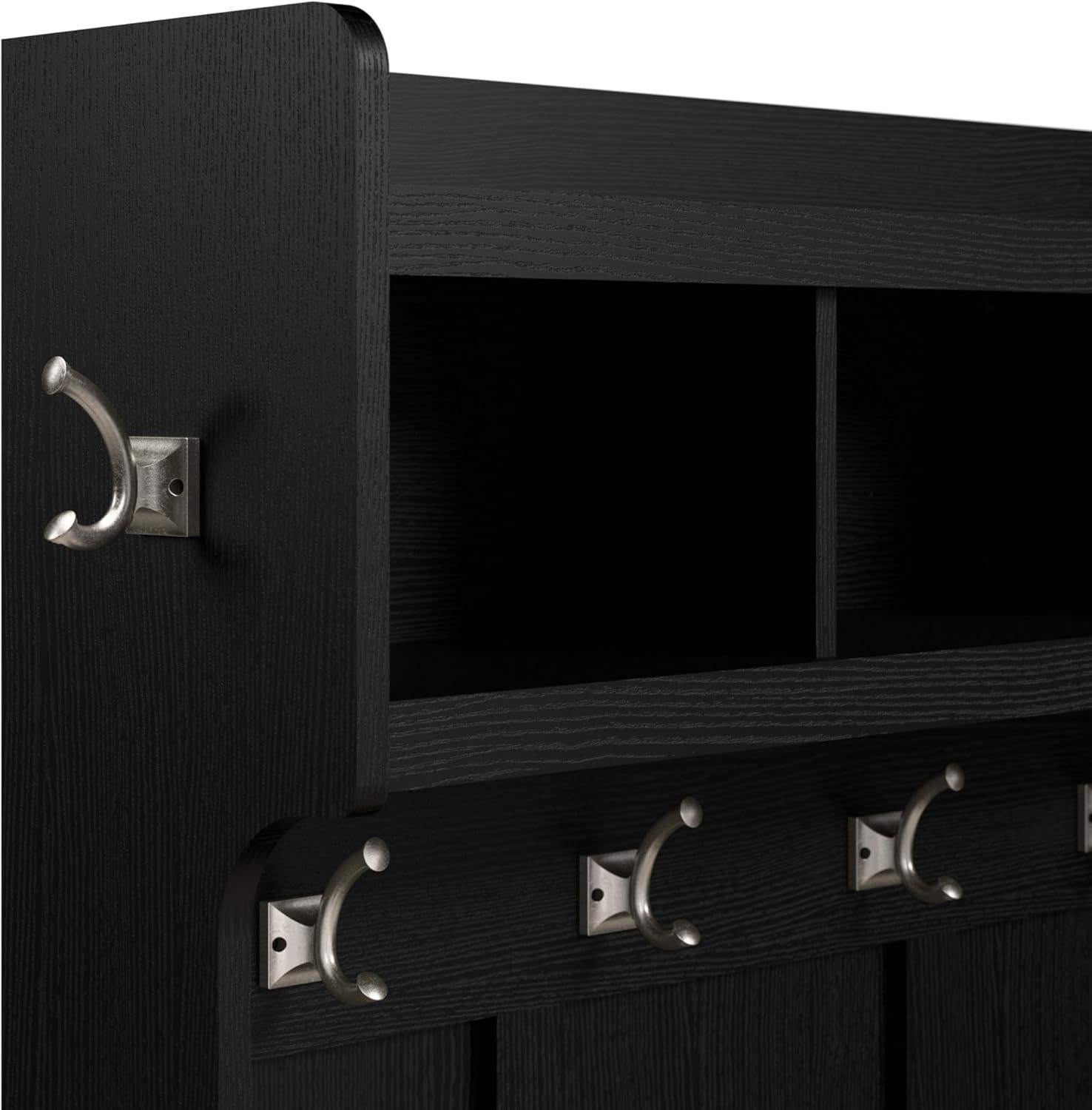 Woodland 40W Hall Tree and Shoe Bench w/ Doors in White Maple - Engineered Wood