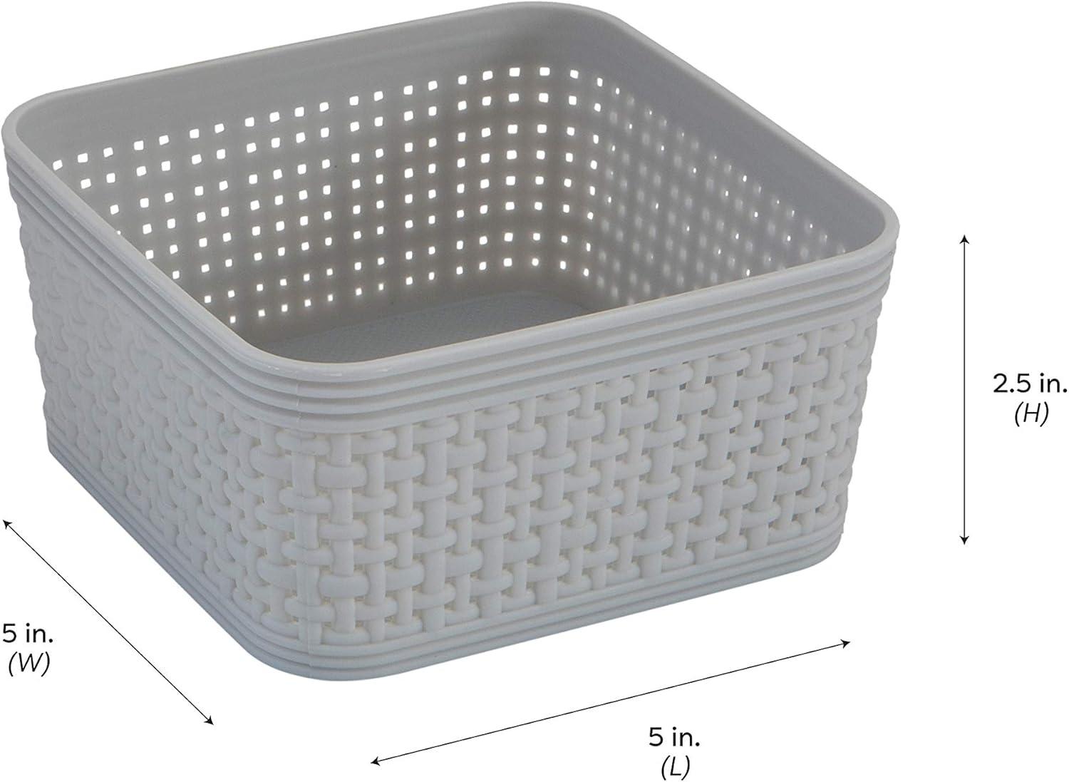 Simplify Simplify Plastic Basket (Set of 6)