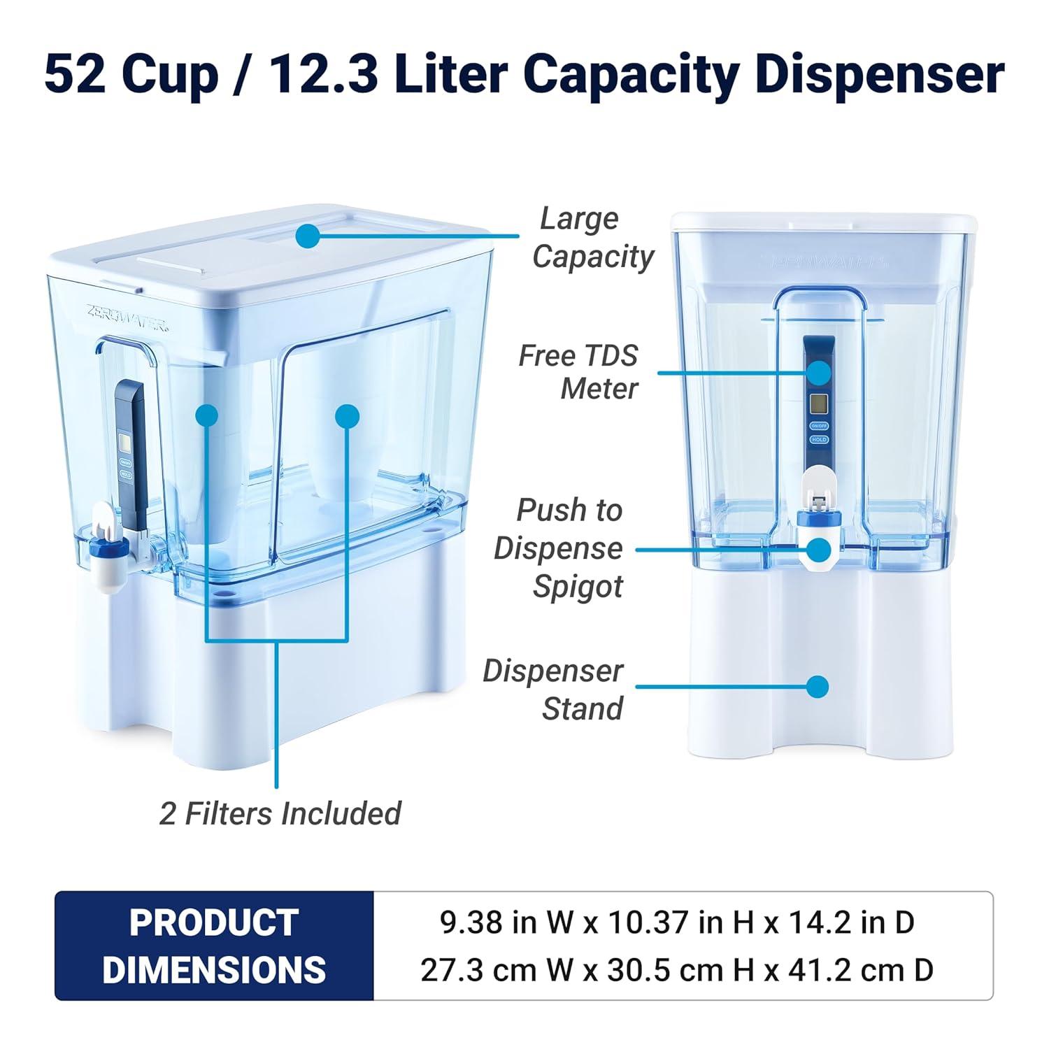 ZeroWater 52-Cup Blue and White Water Filtration Dispenser