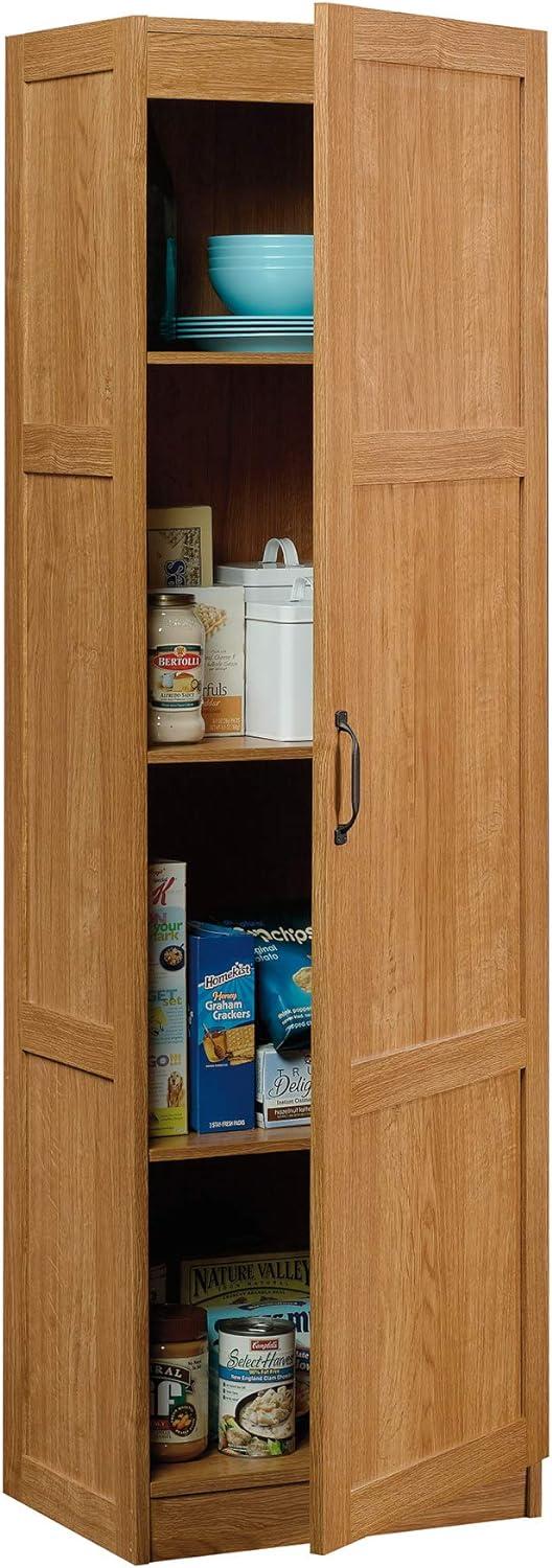 Pantry Storage Cabinet Highland Oak - Sauder: Traditional Style, 3 Adjustable Shelves, Particle Board Construction