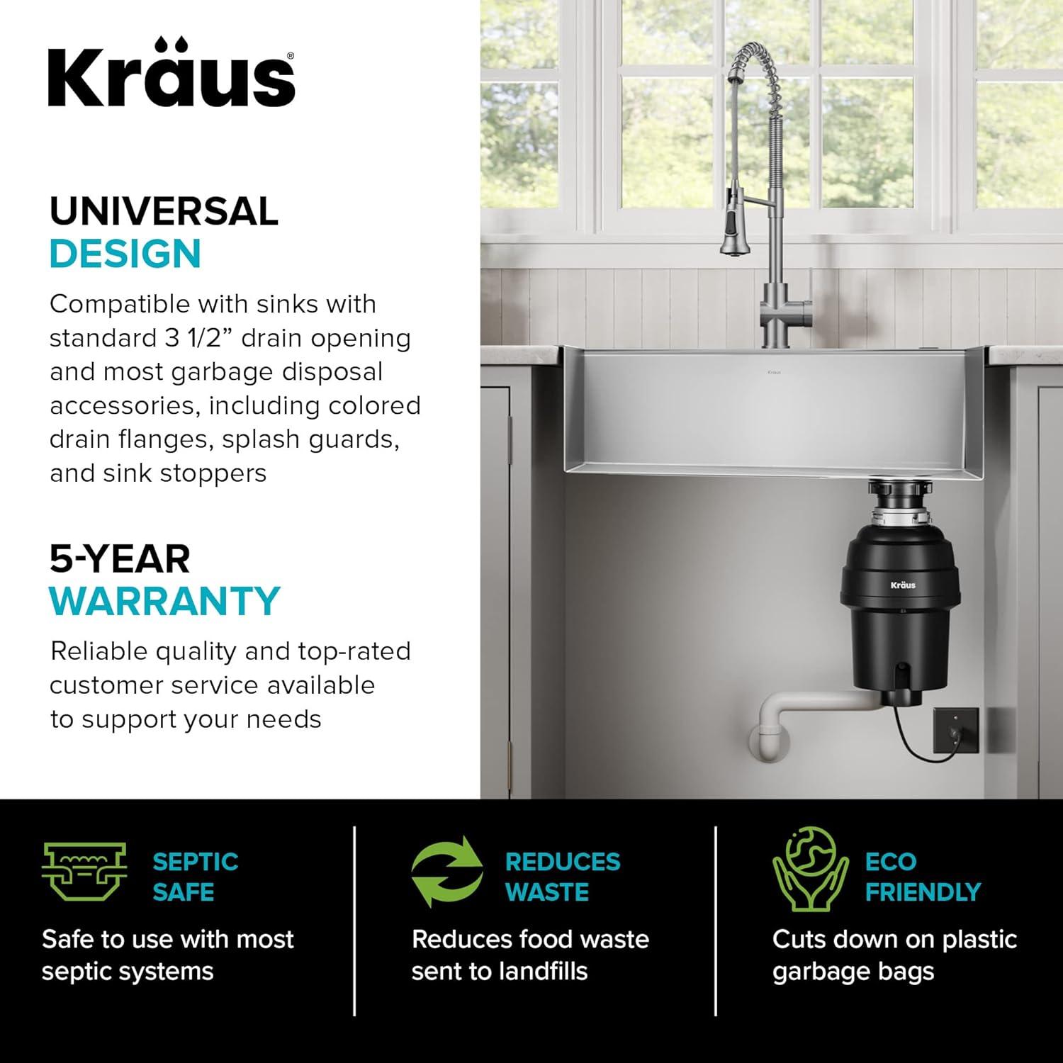 KRAUS Standard PRO™ Gauge Undermount Kitchen Sink with WasteGuard™ Garbage Disposal