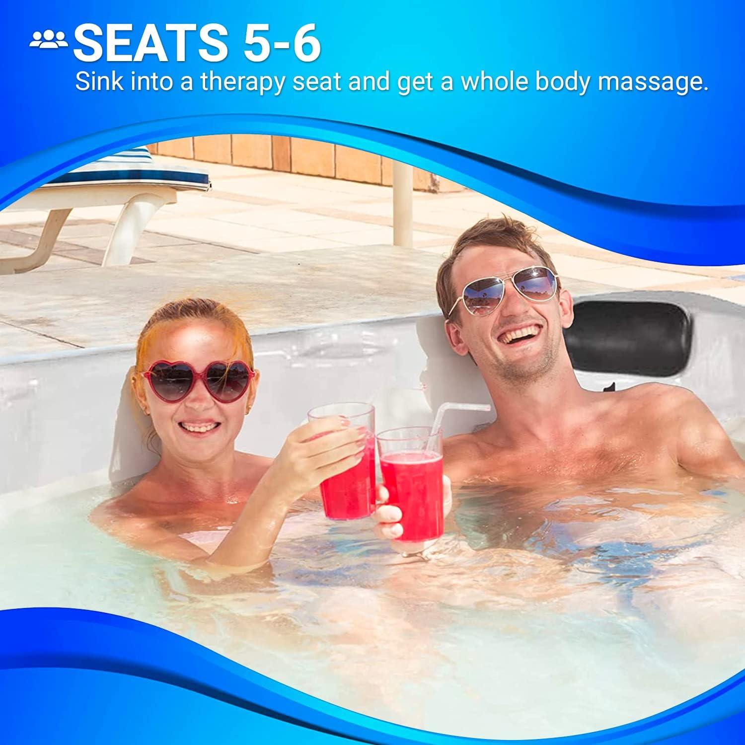 Aqualife Edgewater 6-7 Person 28-Jet Acrylic Non-Lounger Hot Tub With Ozonator