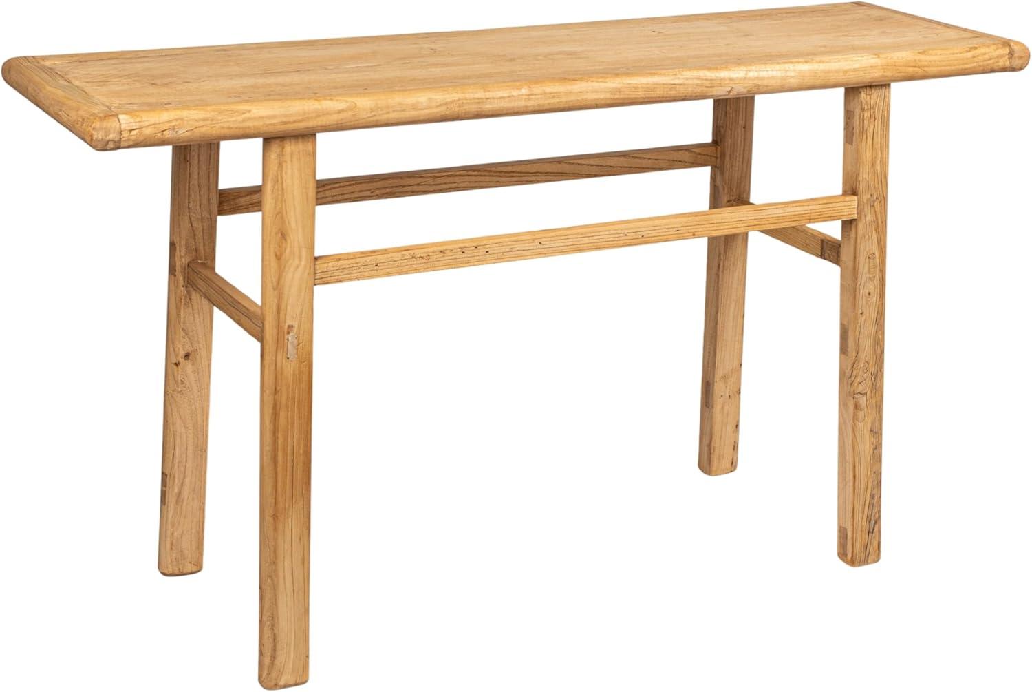 Storied Home Elm Wood Console Table Natural