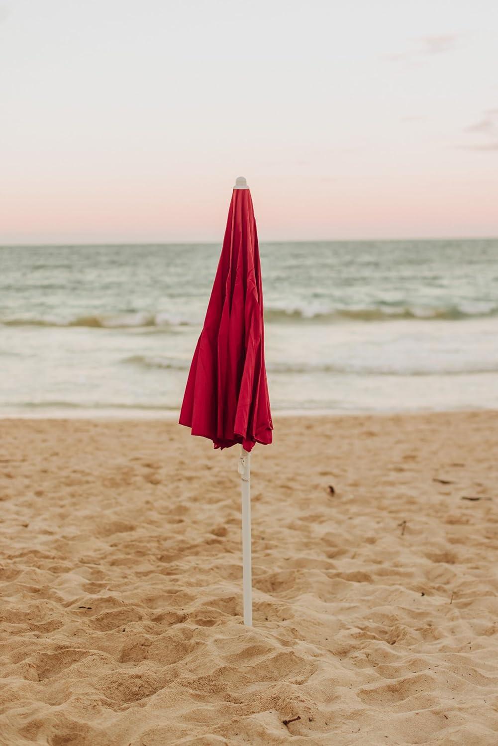 PICNIC TIME Outdoor Canopy Sunshade Beach Umbrella 5.5', Small Patio Umbrella, Beach Chair Umbrella
