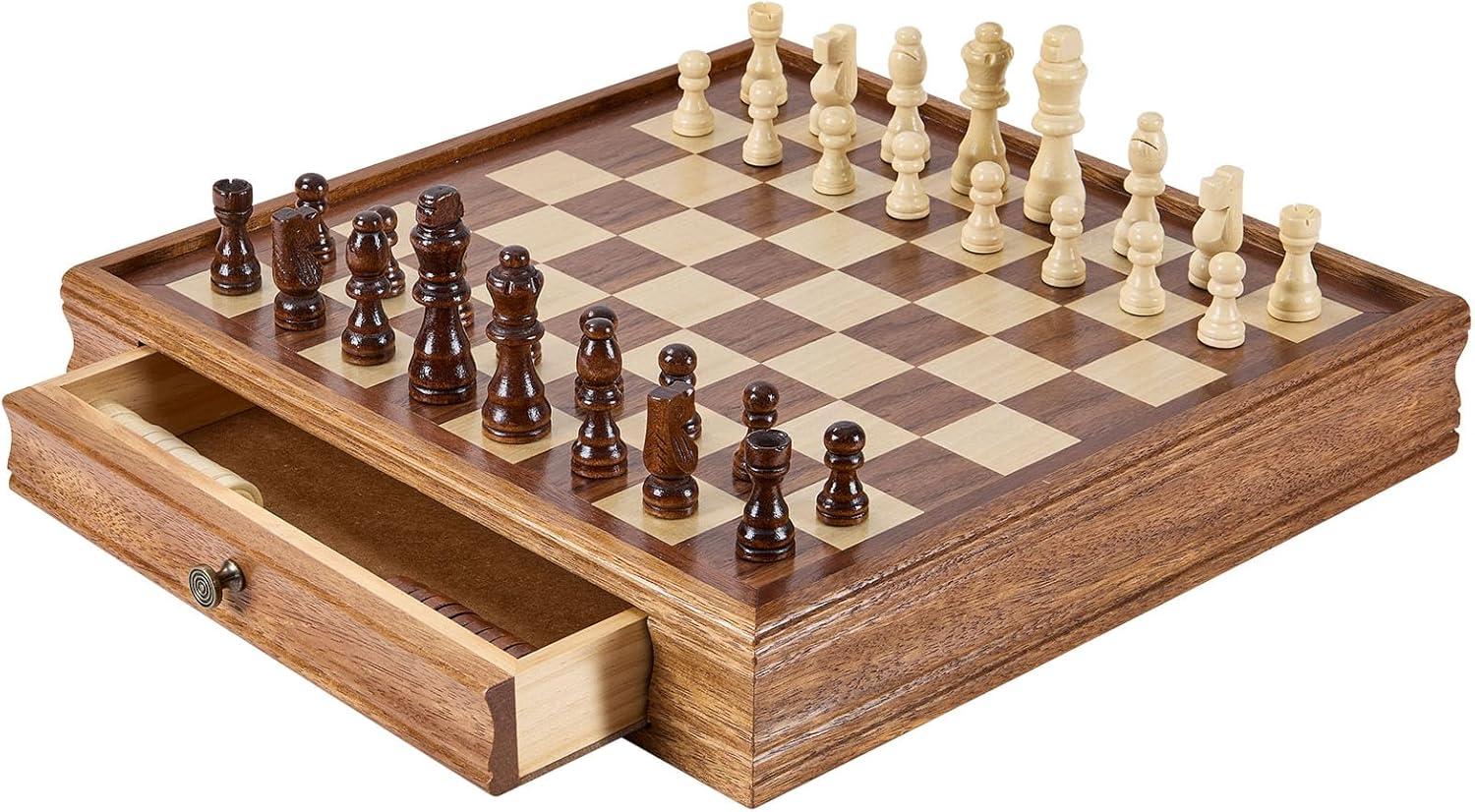 VEVOR 15'' L Solid Wood Chess Game Set